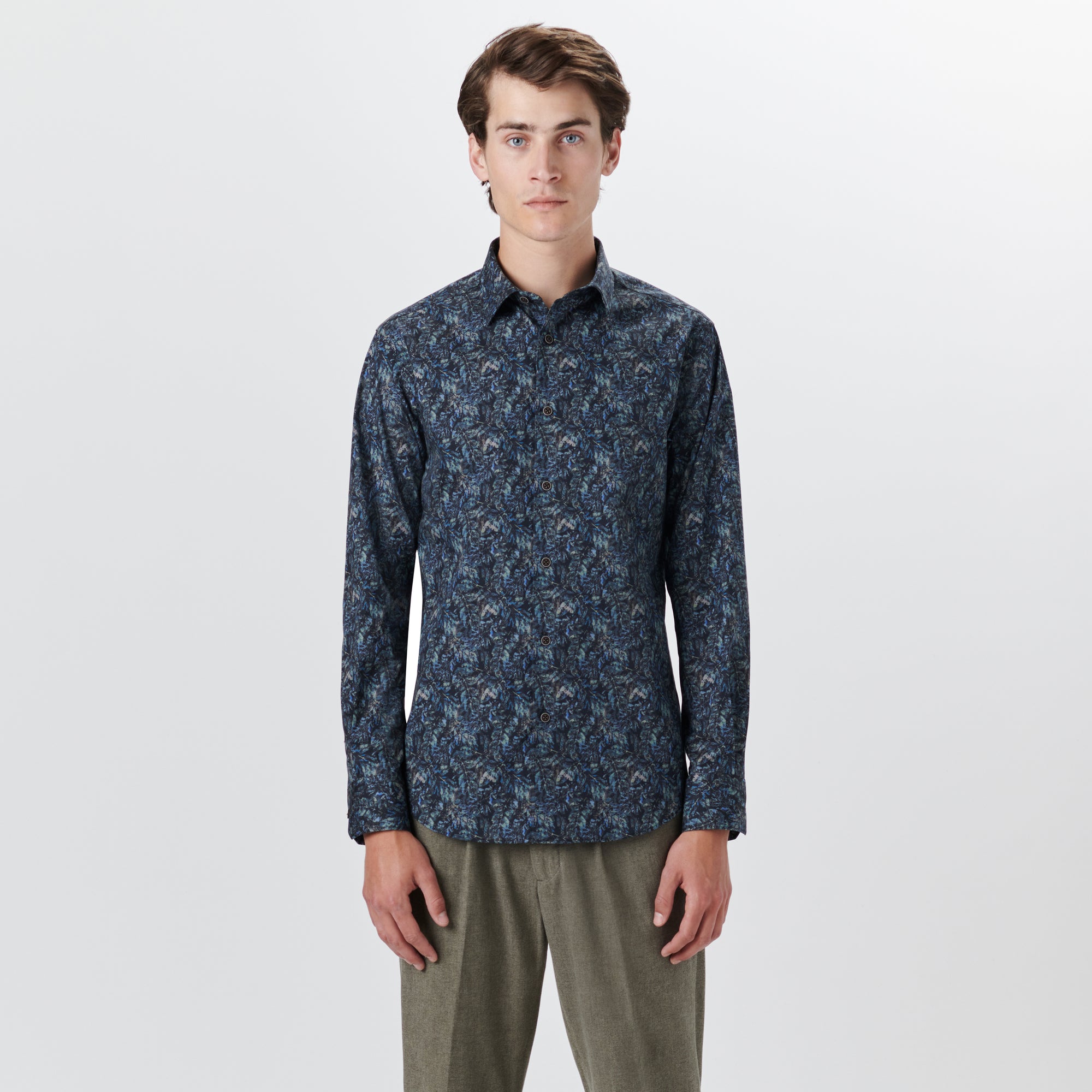 JULIAN Leaf Print Shirt
