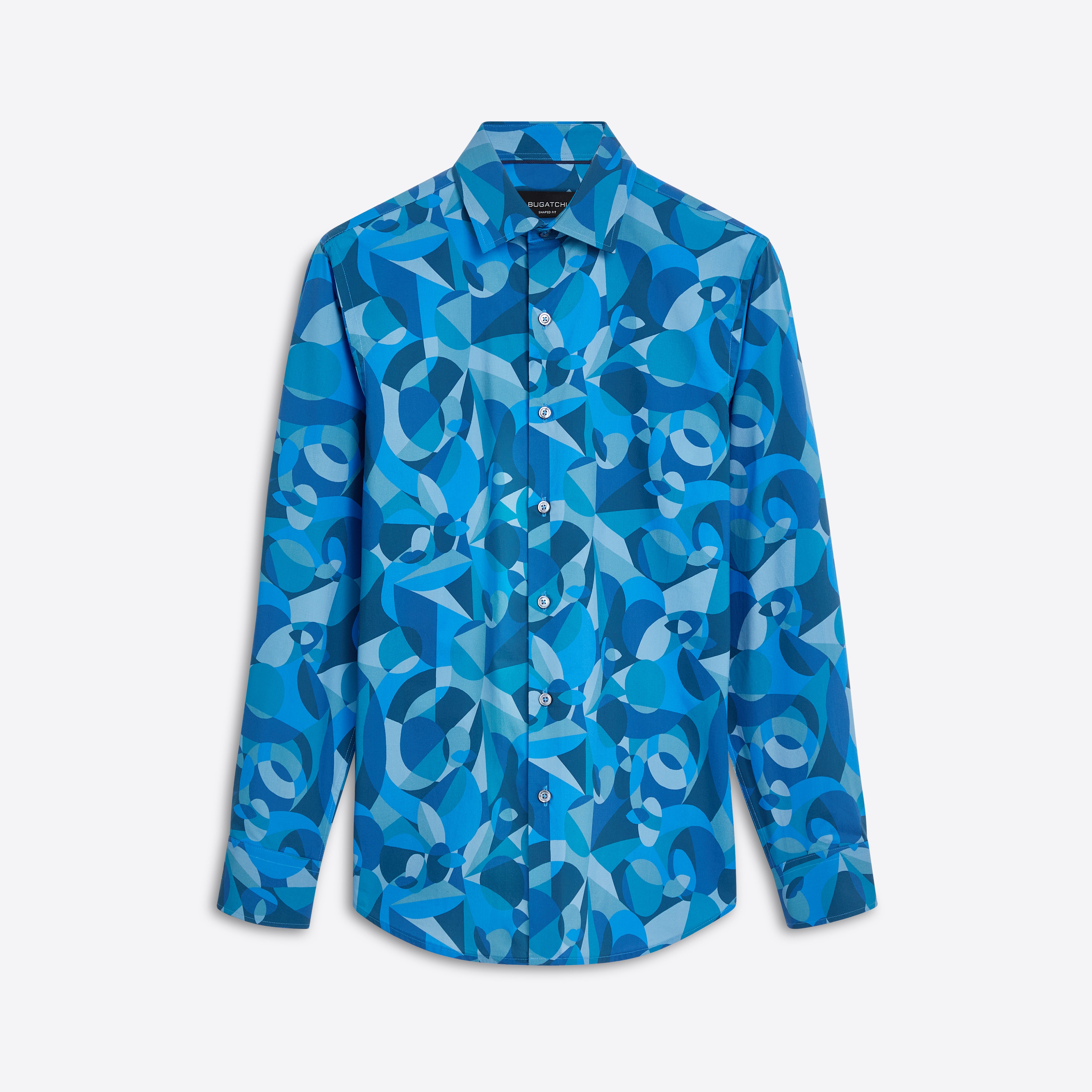 JULIAN Liberty People Puzzle Print Shirt in Cobalt – BUGATCHI