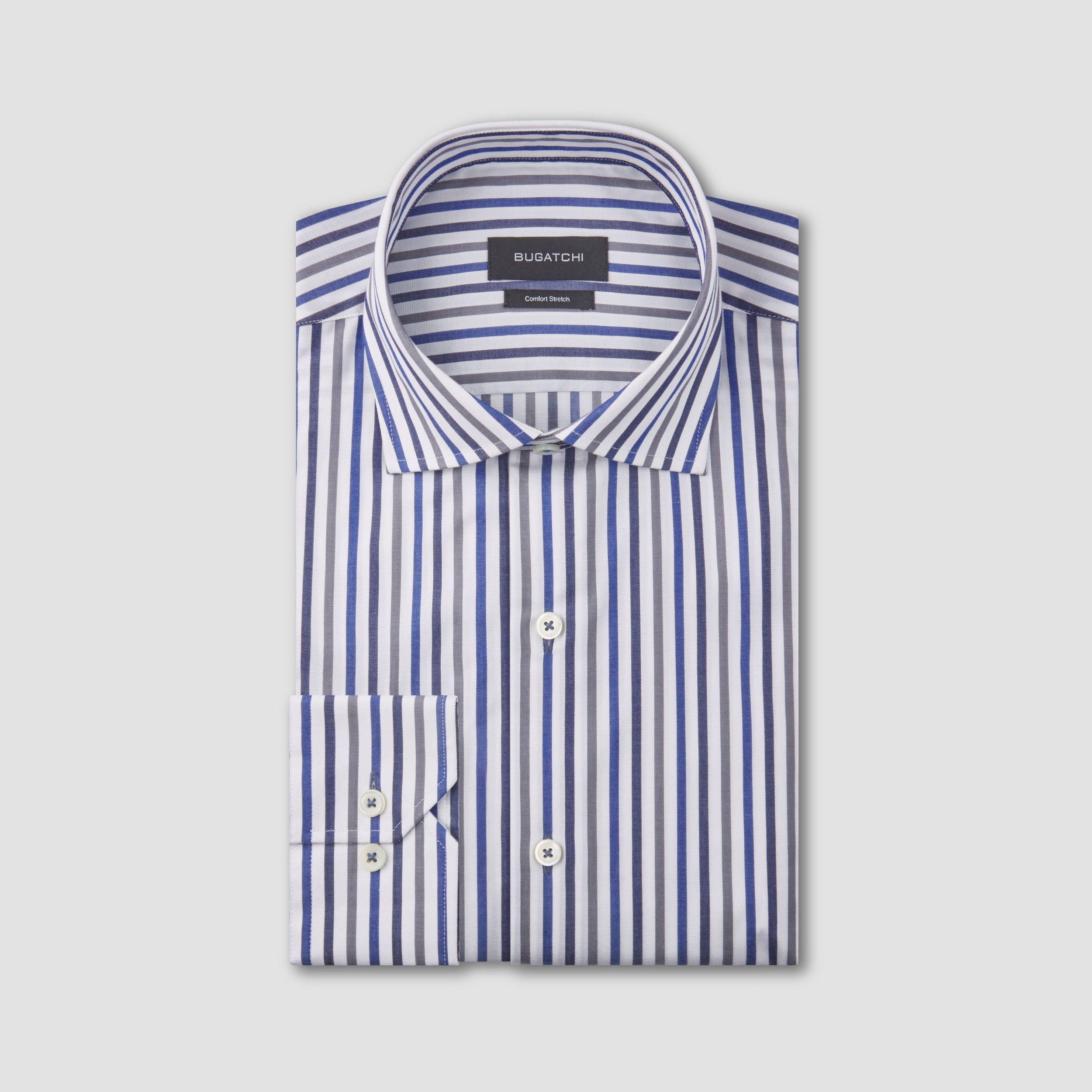 Ethan Bengal Stripe Dress Shirt – BUGATCHI Ethan Bengal Stripe Dress Shirt – BUGATCHI
