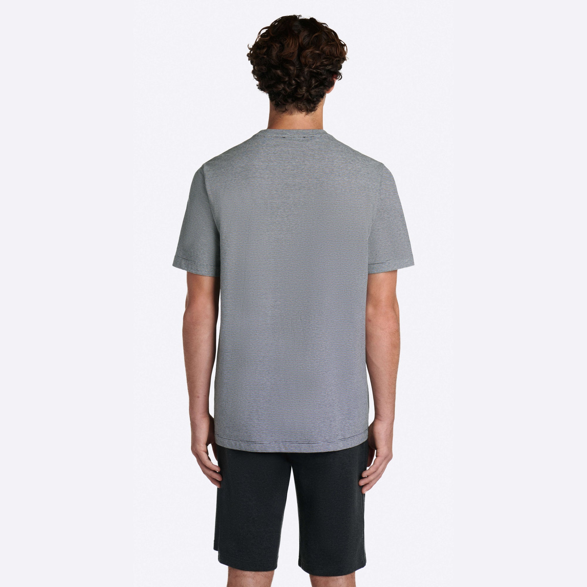 COMFORT Hairline Stripe Crew Neck T-Shirt