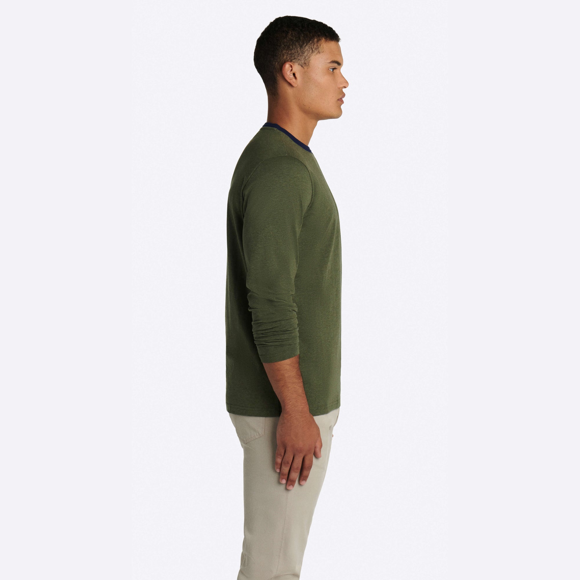 Marbled Long Sleeve Crew Neck