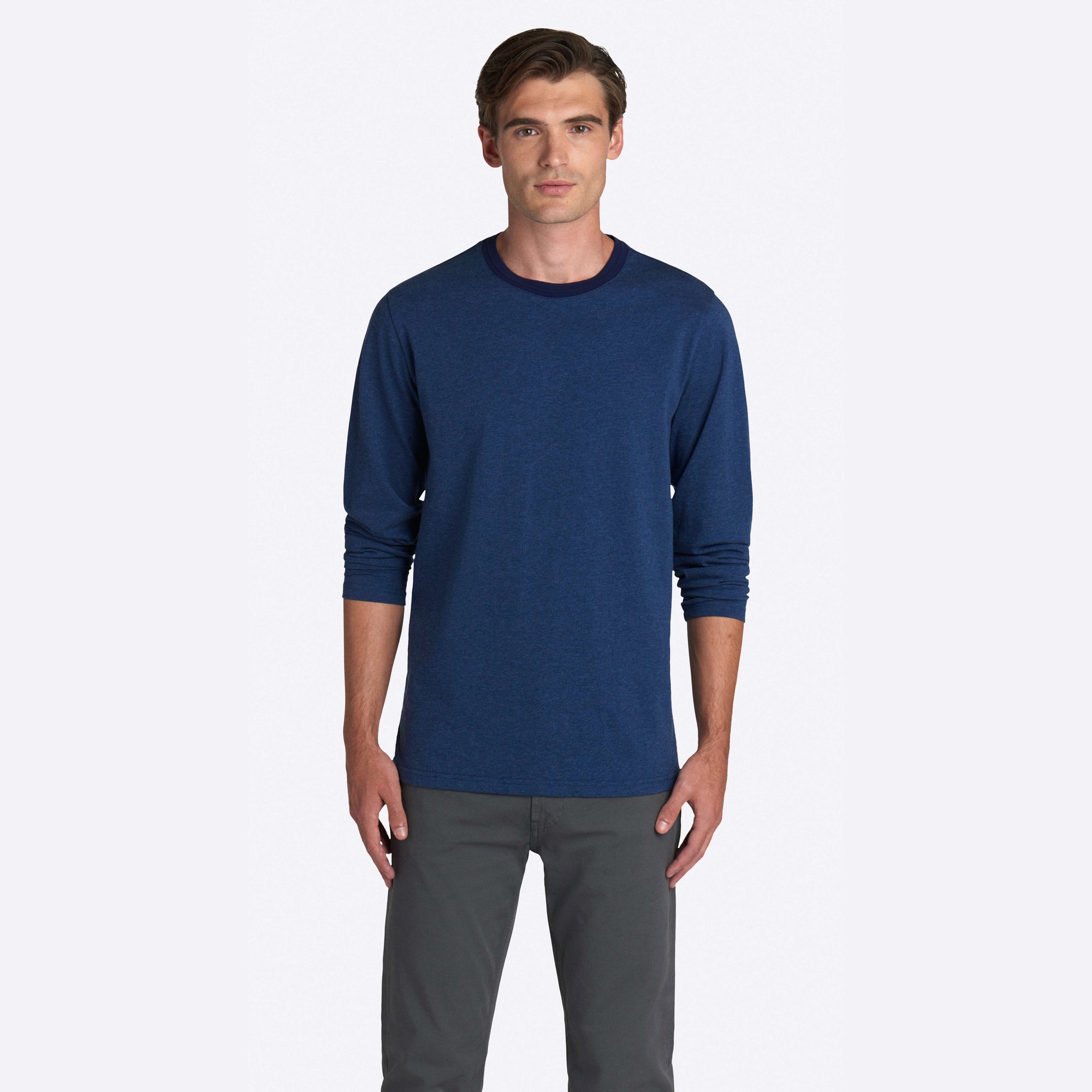 Marbled Long Sleeve Crew Neck