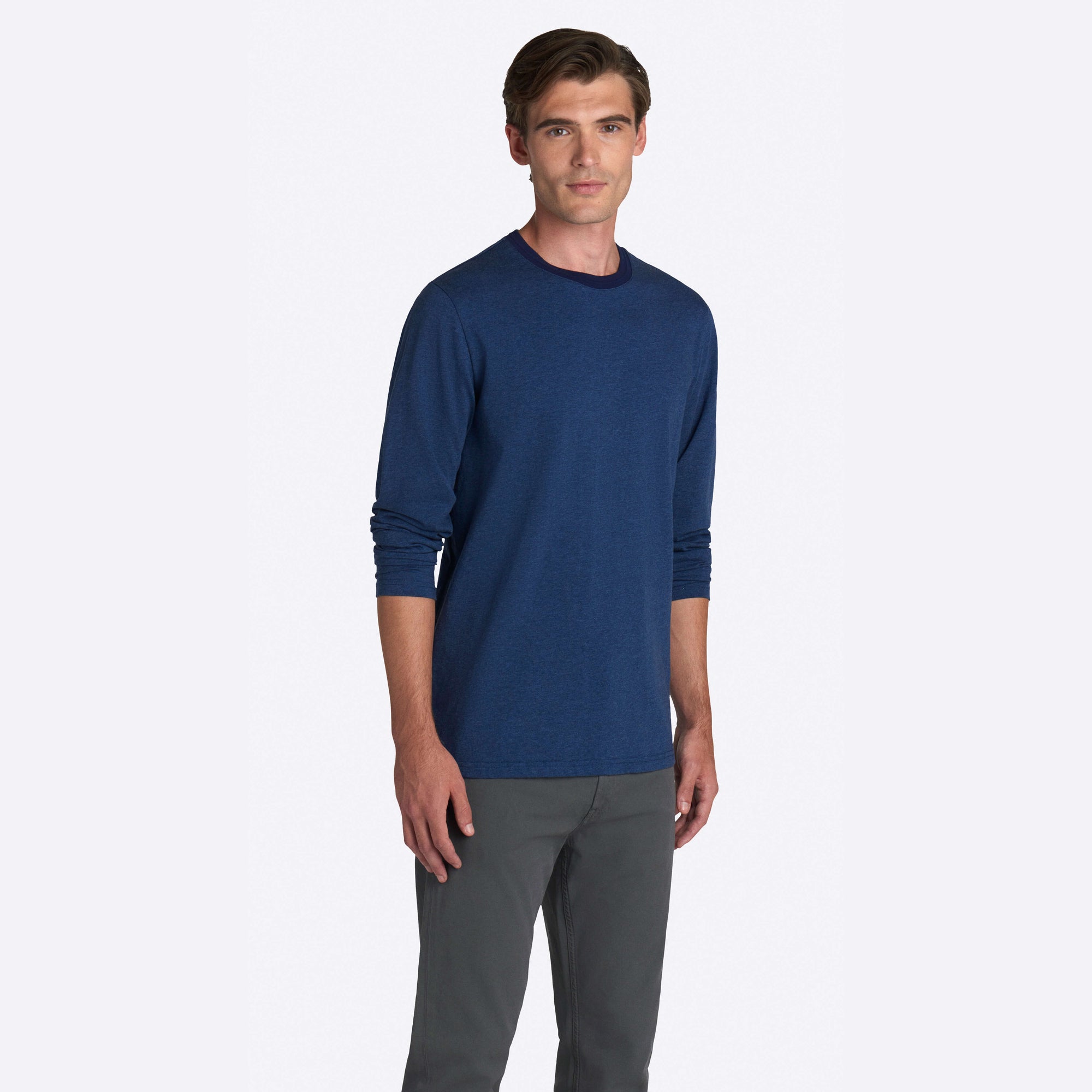 Marbled Long Sleeve Crew Neck