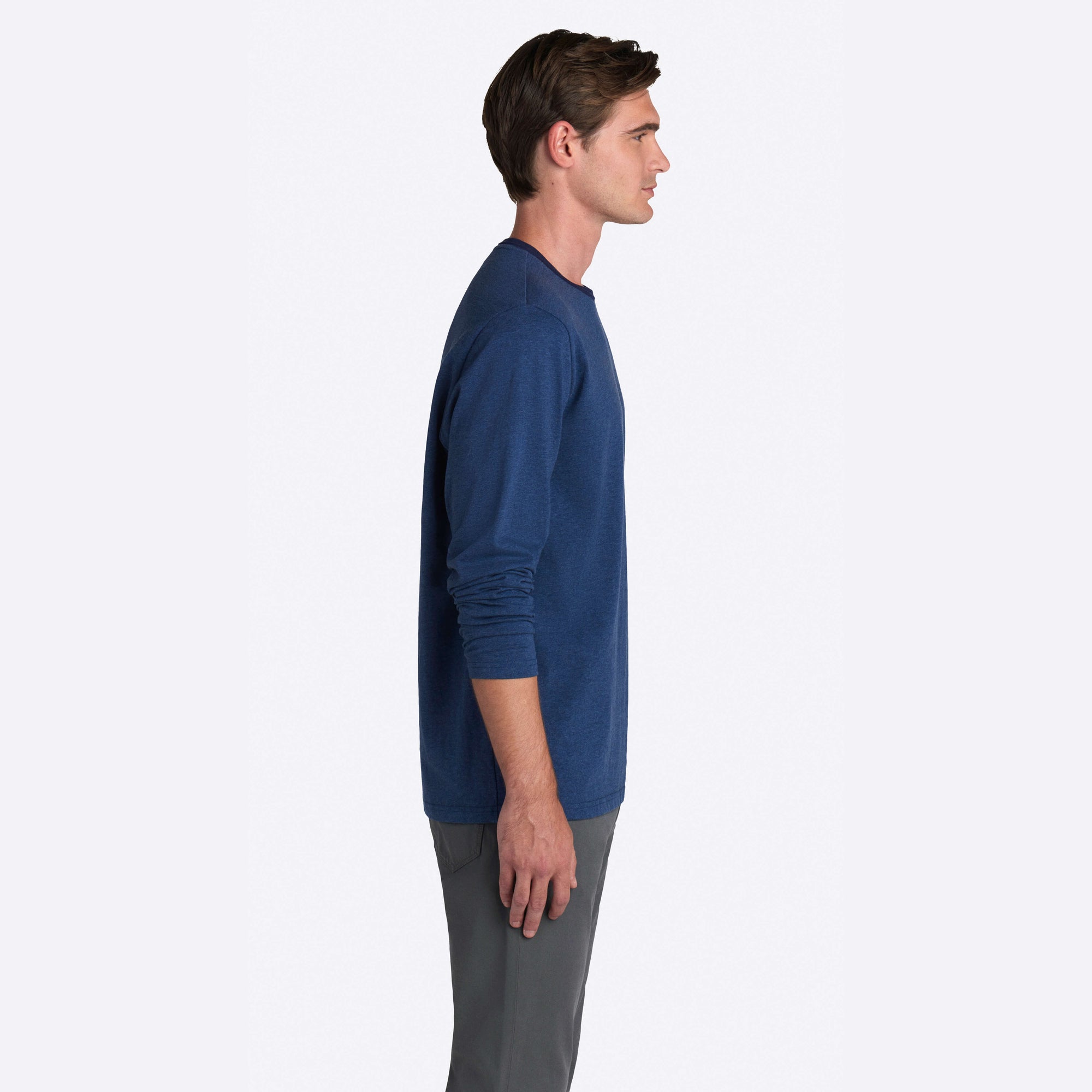 Marbled Long Sleeve Crew Neck