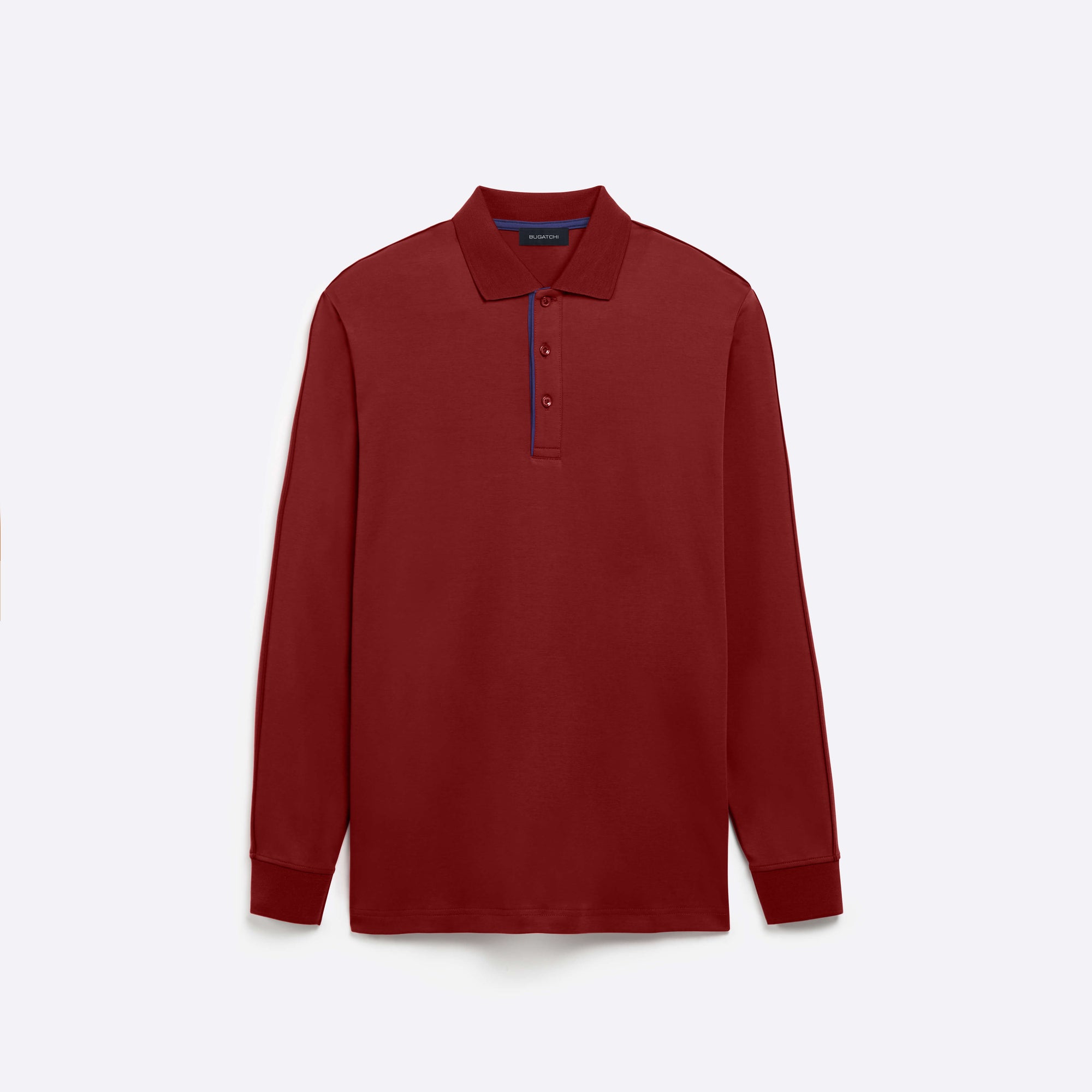 Solid Long Sleeve Polo