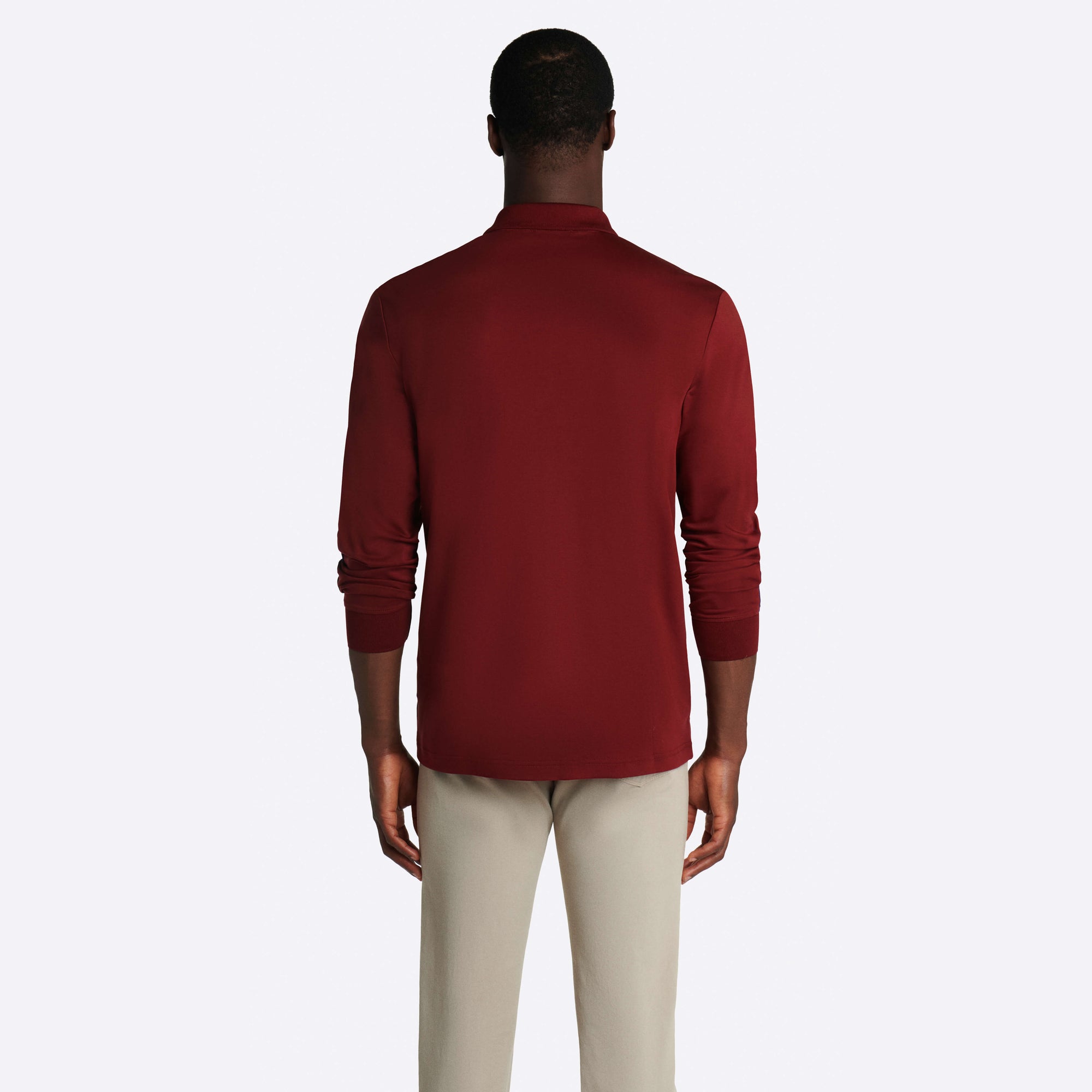 Solid Long Sleeve Polo