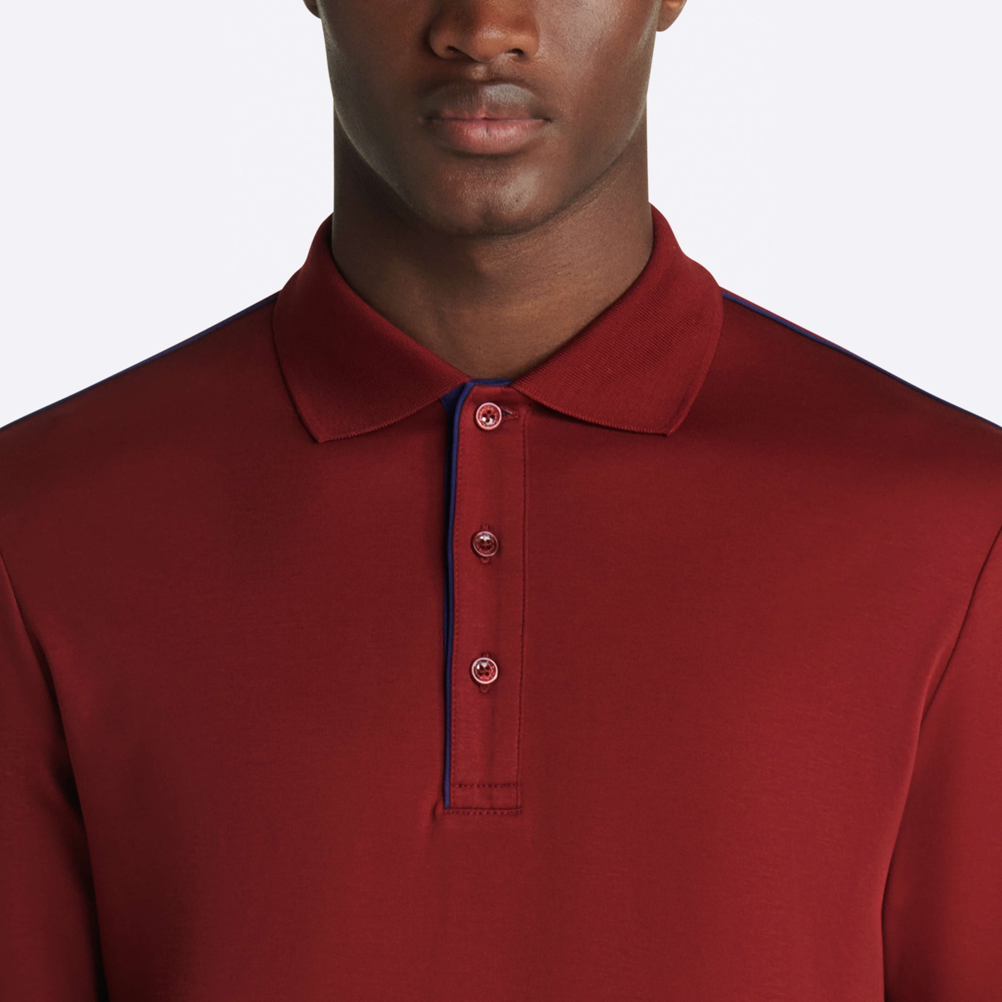 Solid Long Sleeve Polo