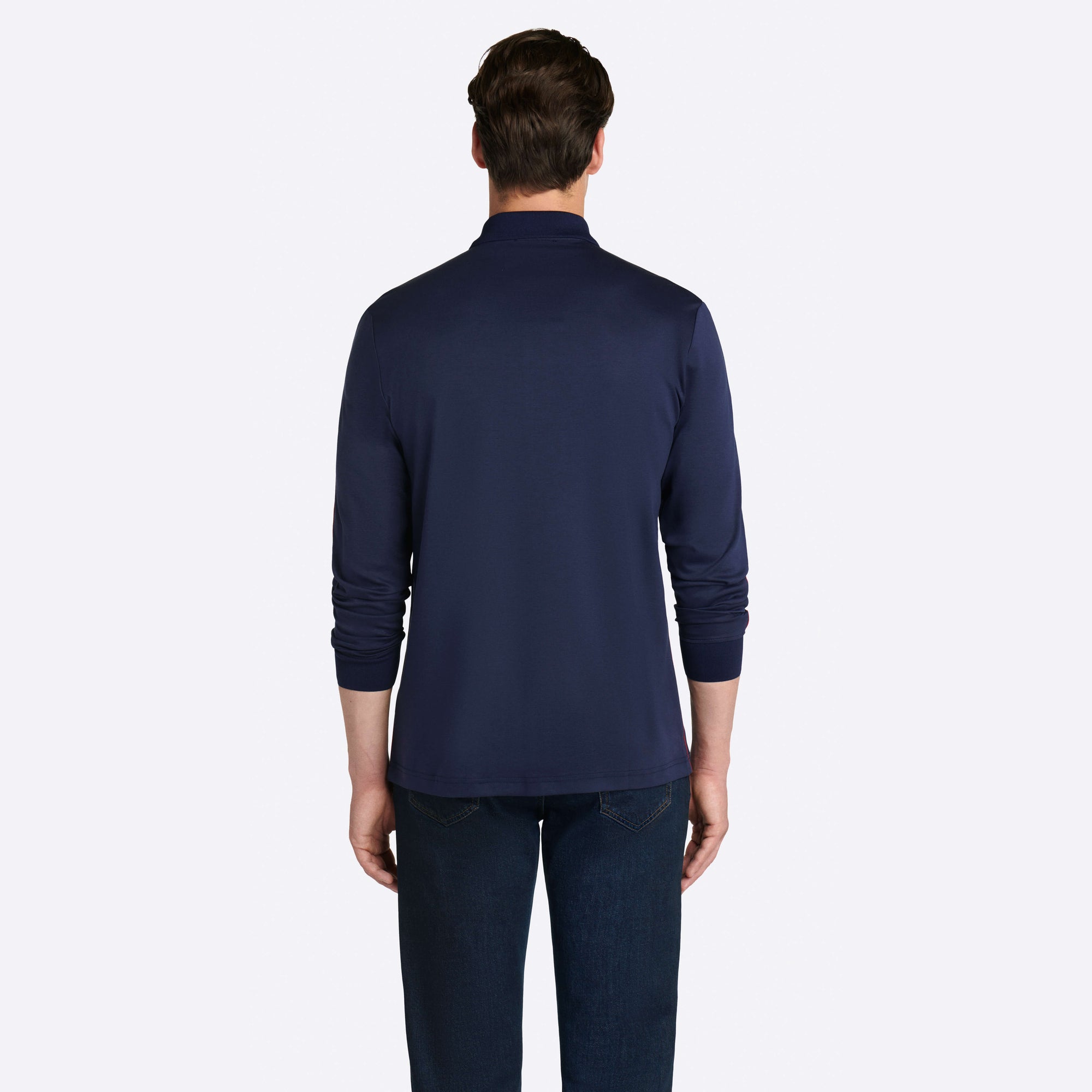 Solid Long Sleeve Polo