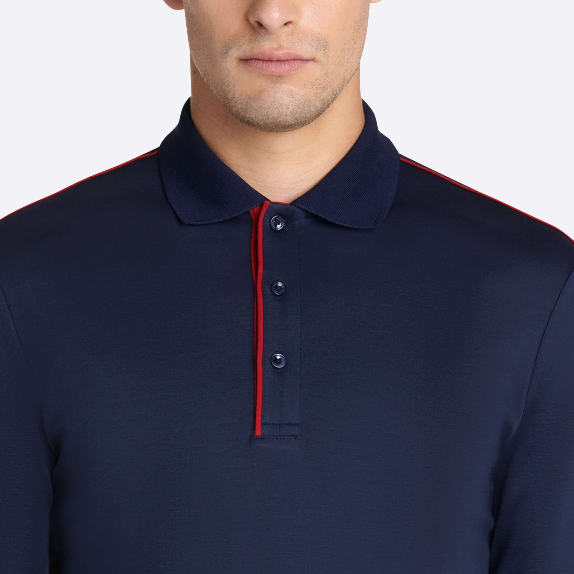 Solid Long Sleeve Polo