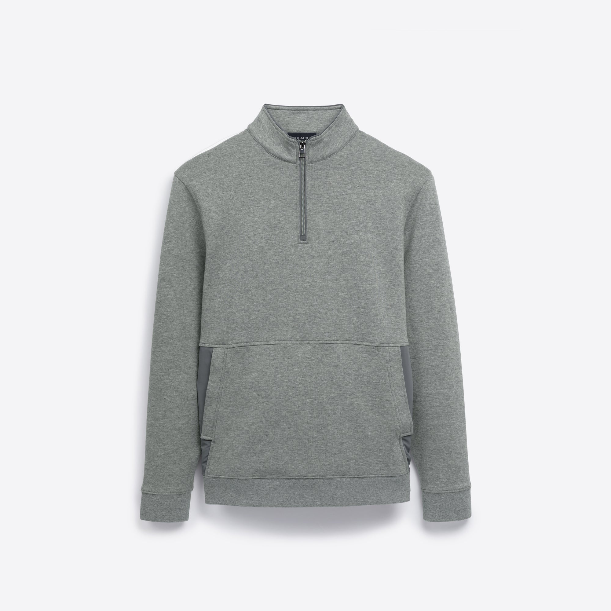 Heather Quarter Zip Mock Neck Pullover