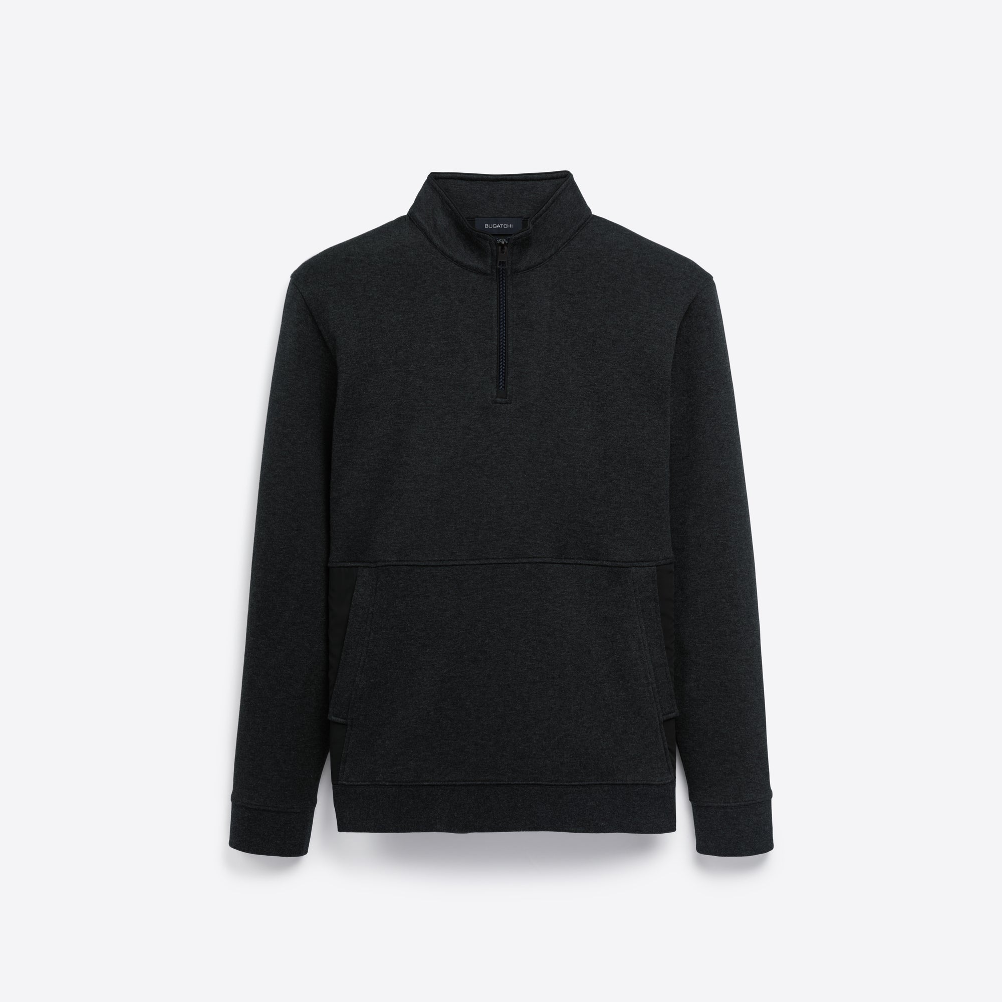 Heather Quarter Zip Mock Neck Pullover