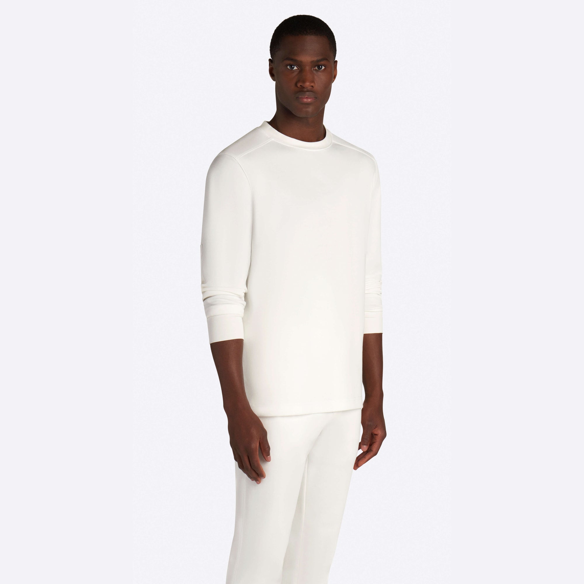 COMFORT Solid Long Sleeve Crew Neck Pullover