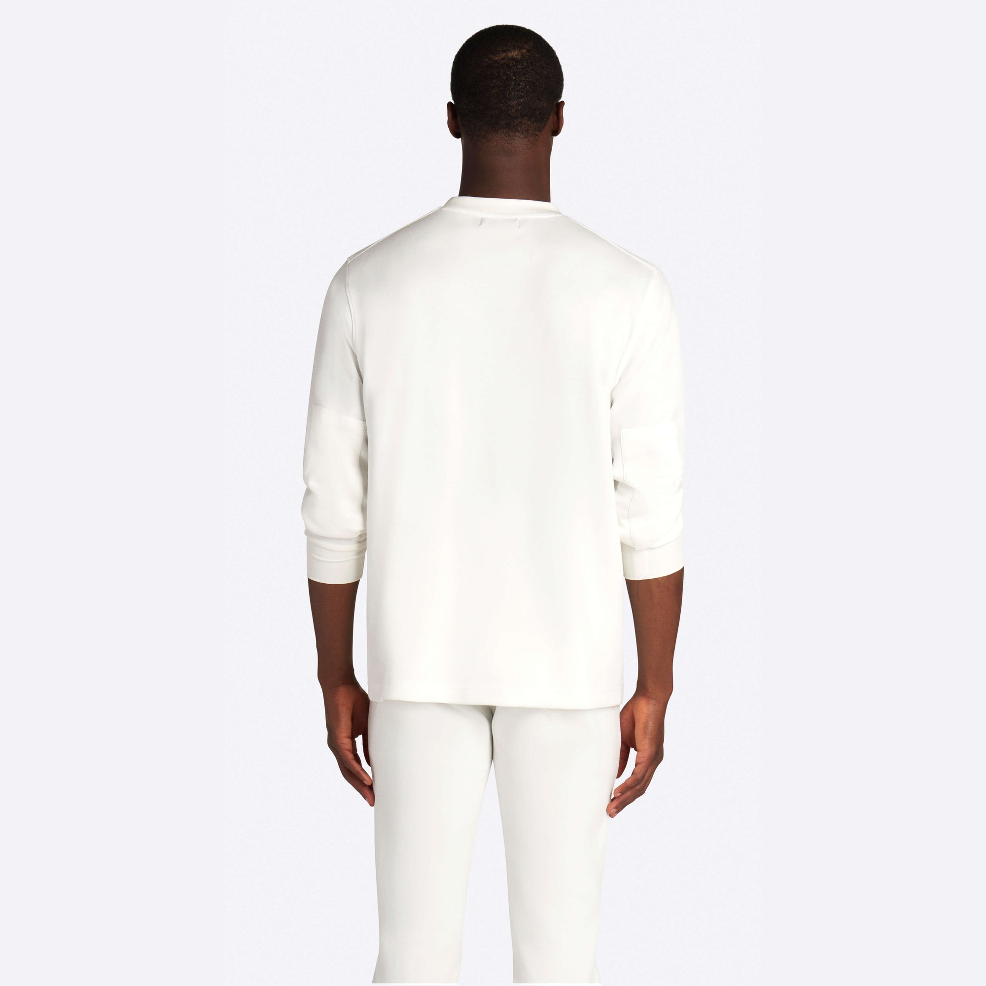 COMFORT Solid Long Sleeve Crew Neck Pullover