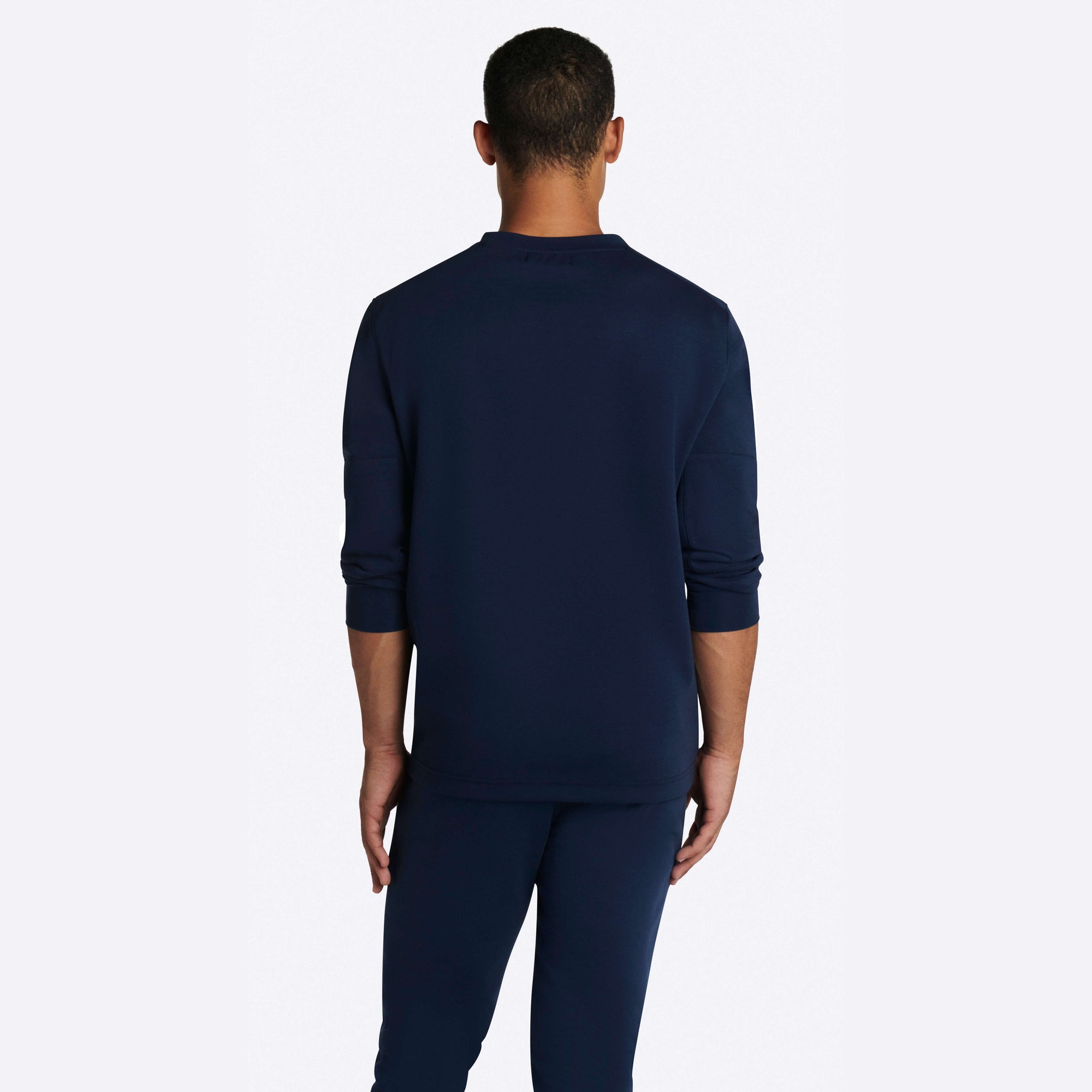 COMFORT Solid Long Sleeve Crew Neck Pullover