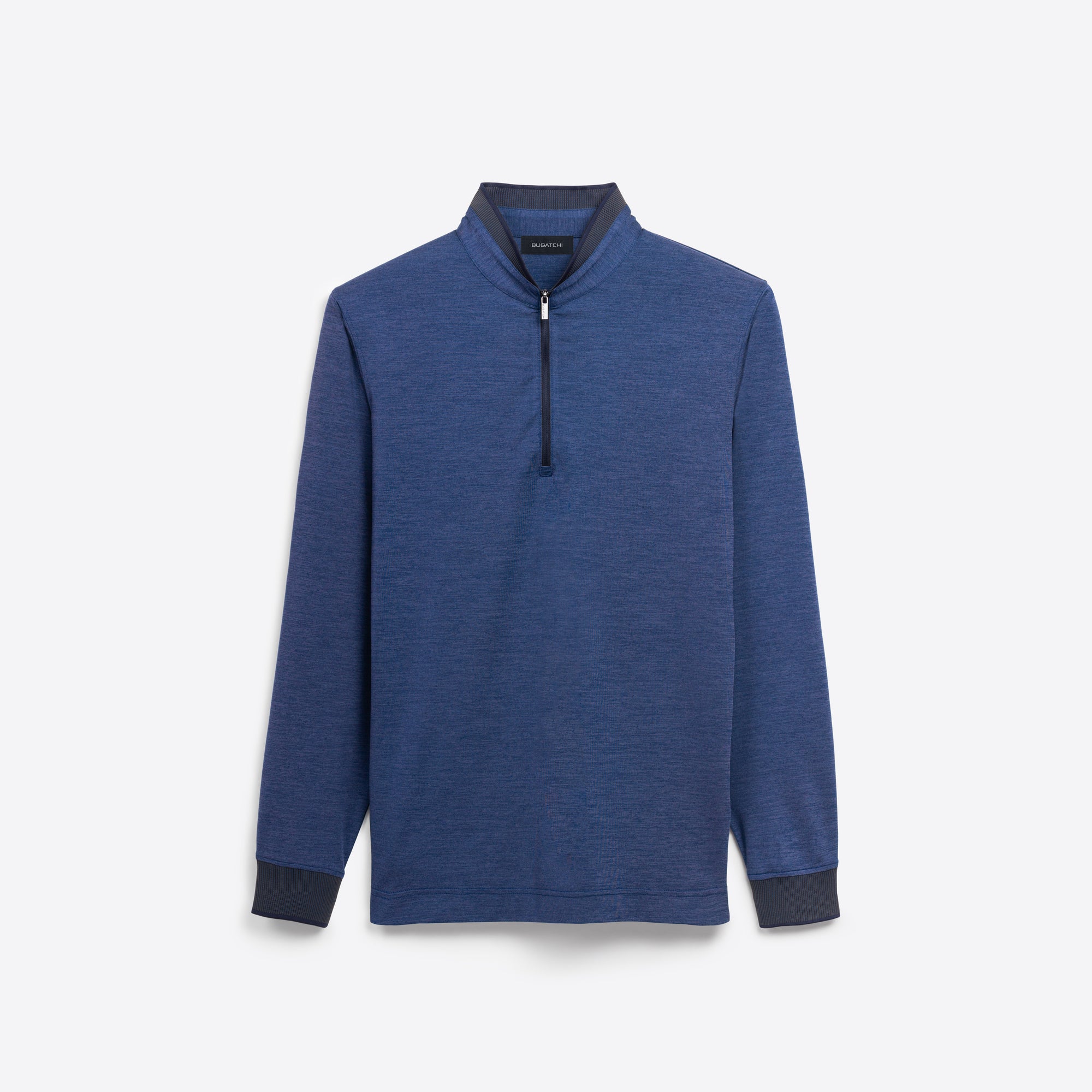 Marbled Quarter Zip Mock Neck Pullover