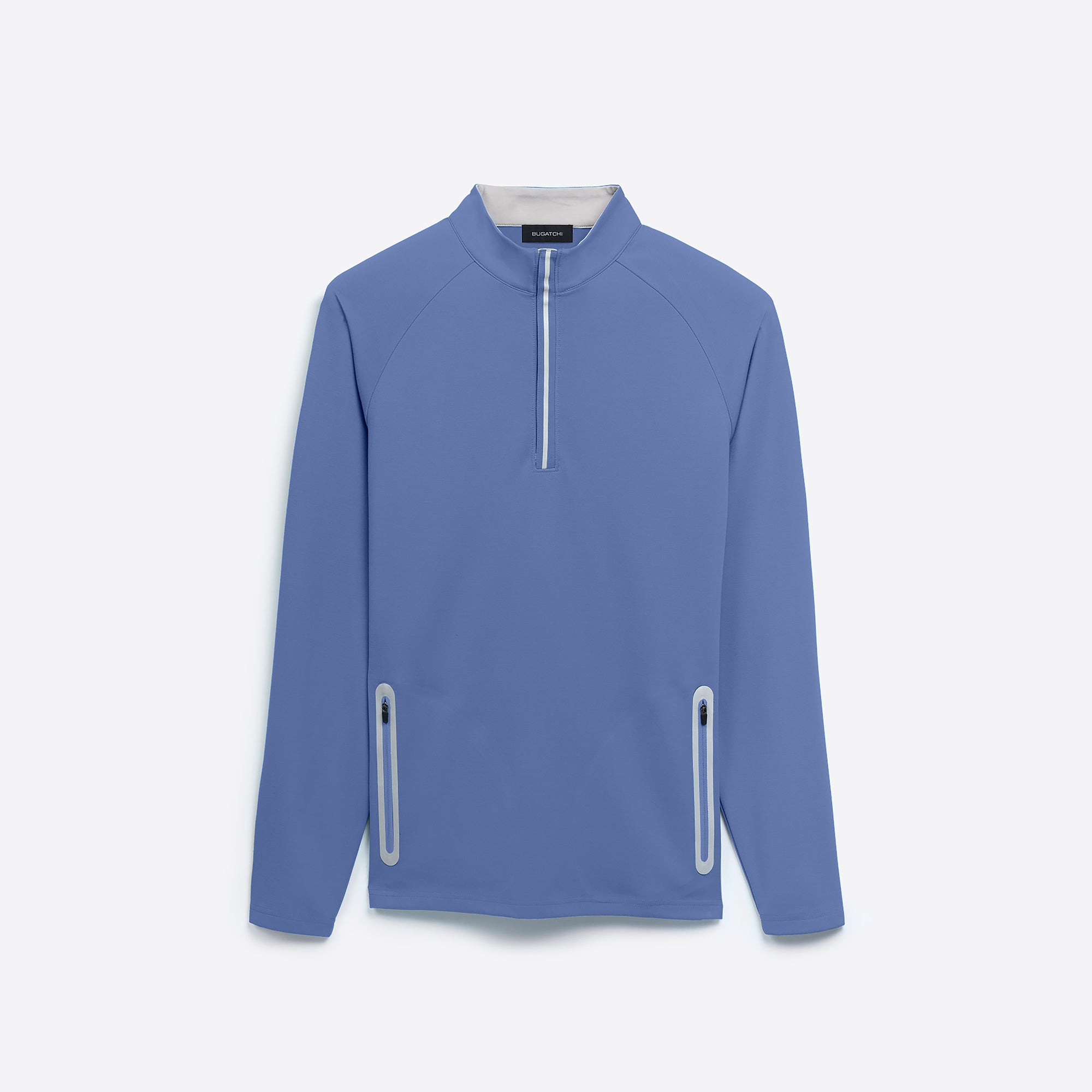 Solid Quarter Zip Mock Neck Pullover