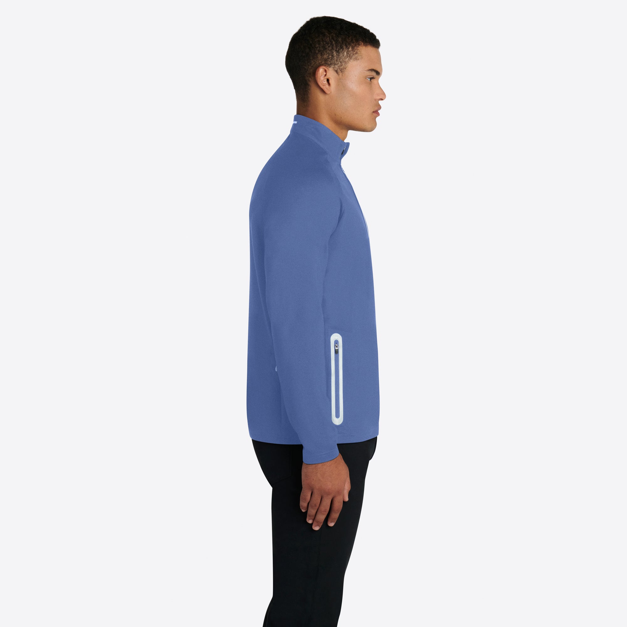 Solid Quarter Zip Mock Neck Pullover