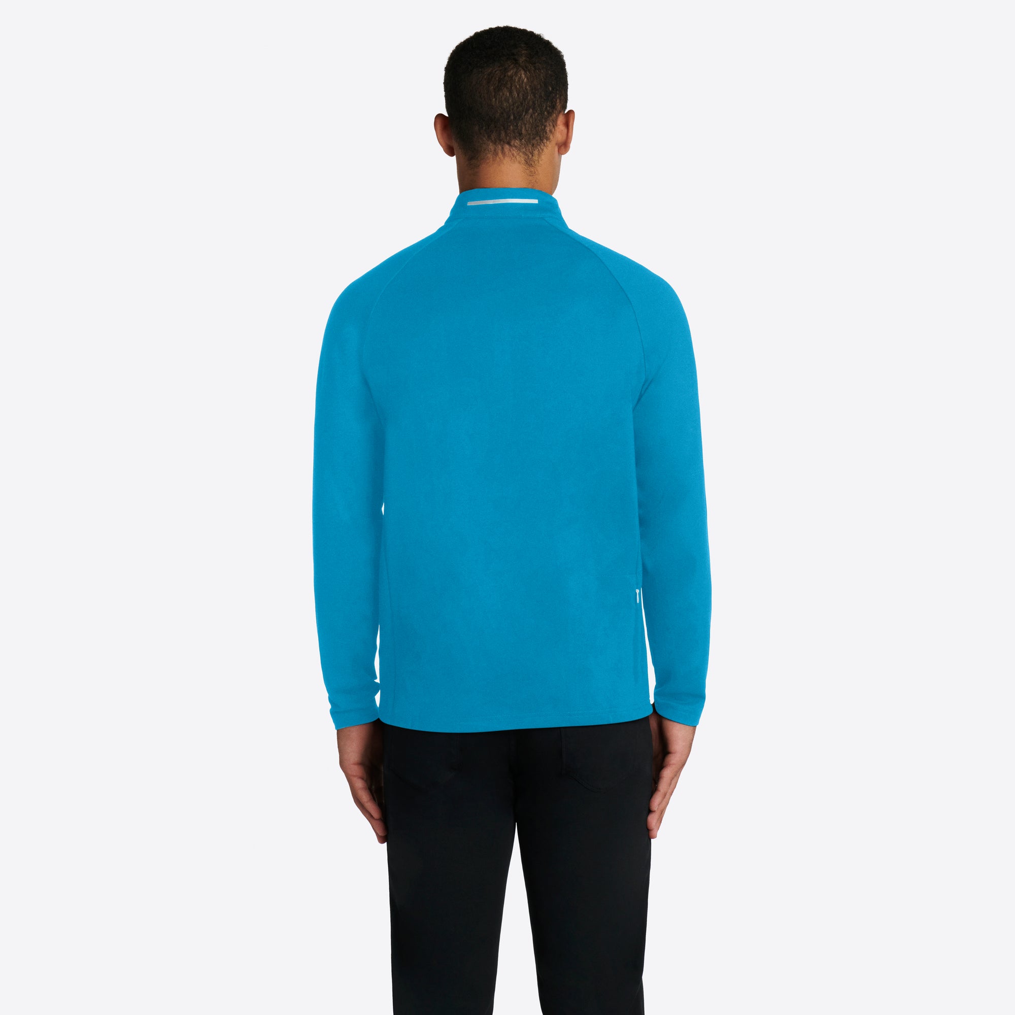 Solid Quarter Zip Mock Neck Pullover