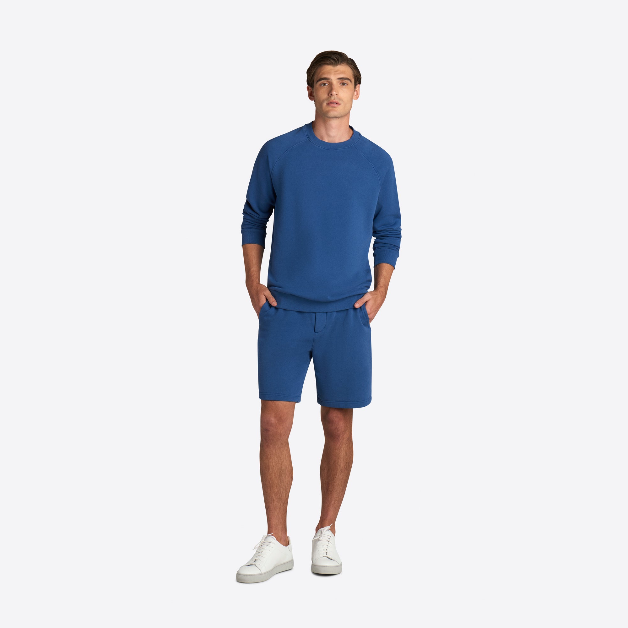 COMFORT Solid Long Sleeve Crew Neck Pullover