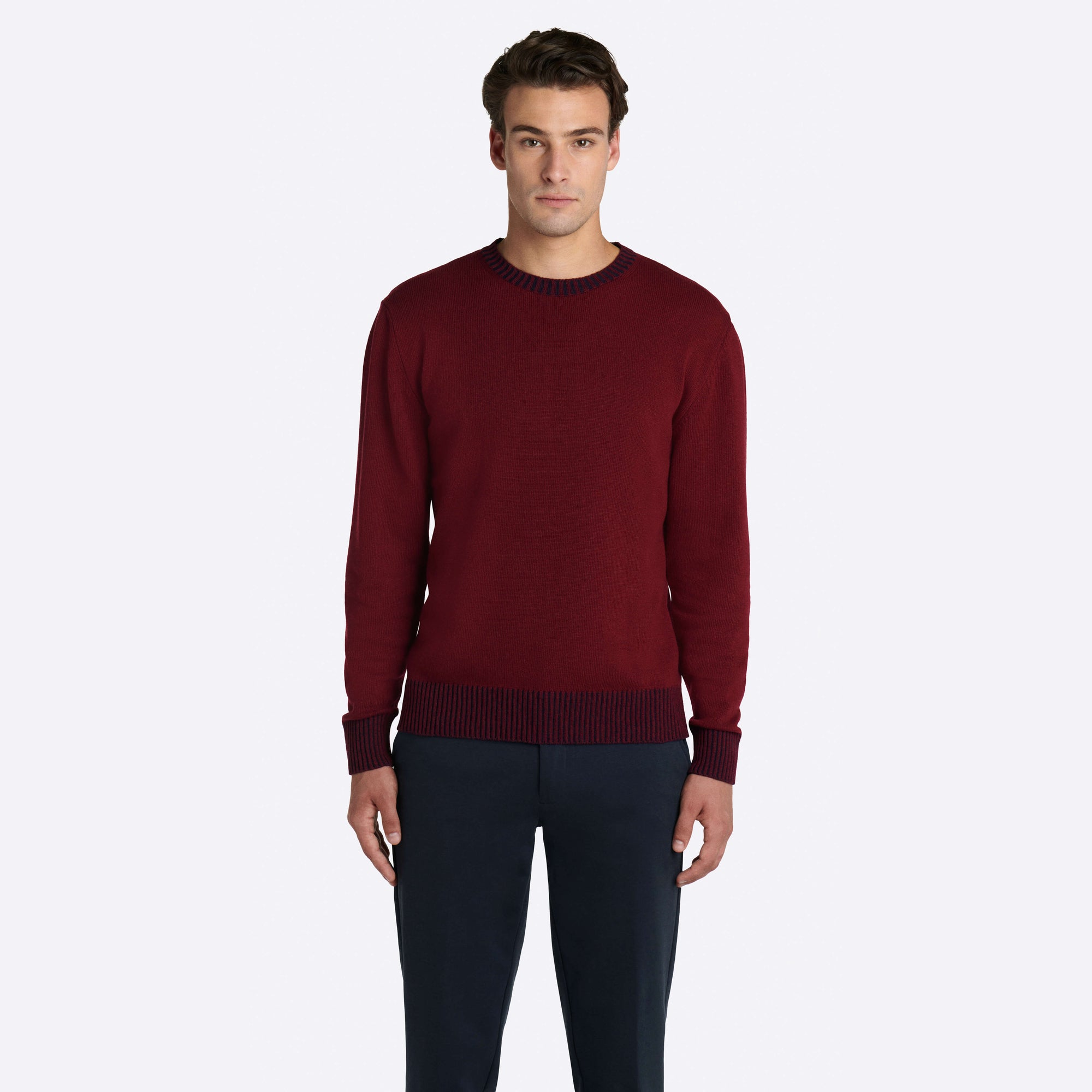 Solid Crew Neck Sweater