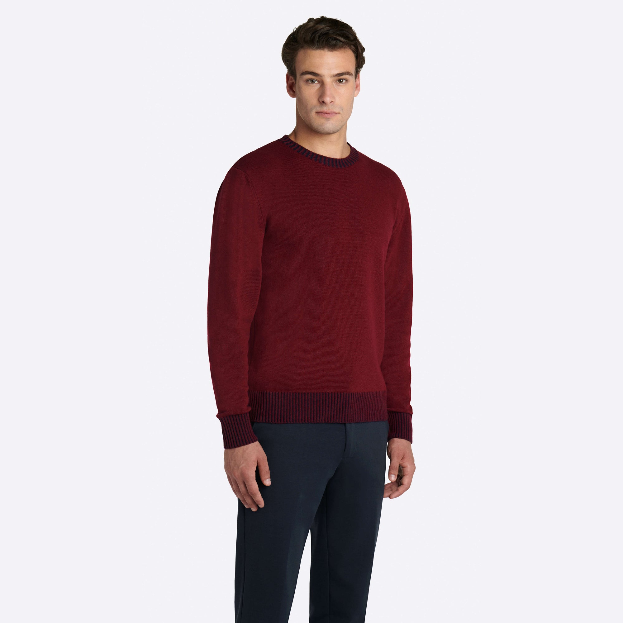 Solid Crew Neck Sweater