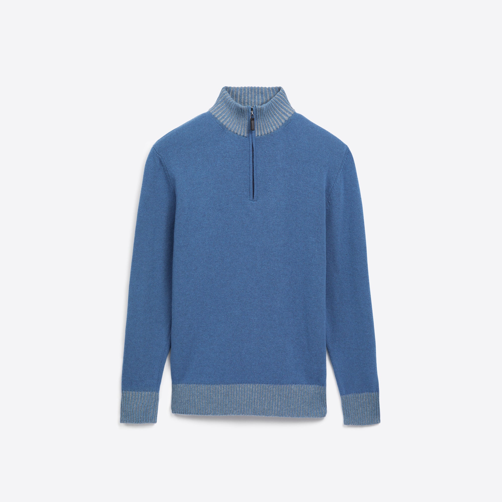 Solid Quarter Zip Mock Neck Sweater