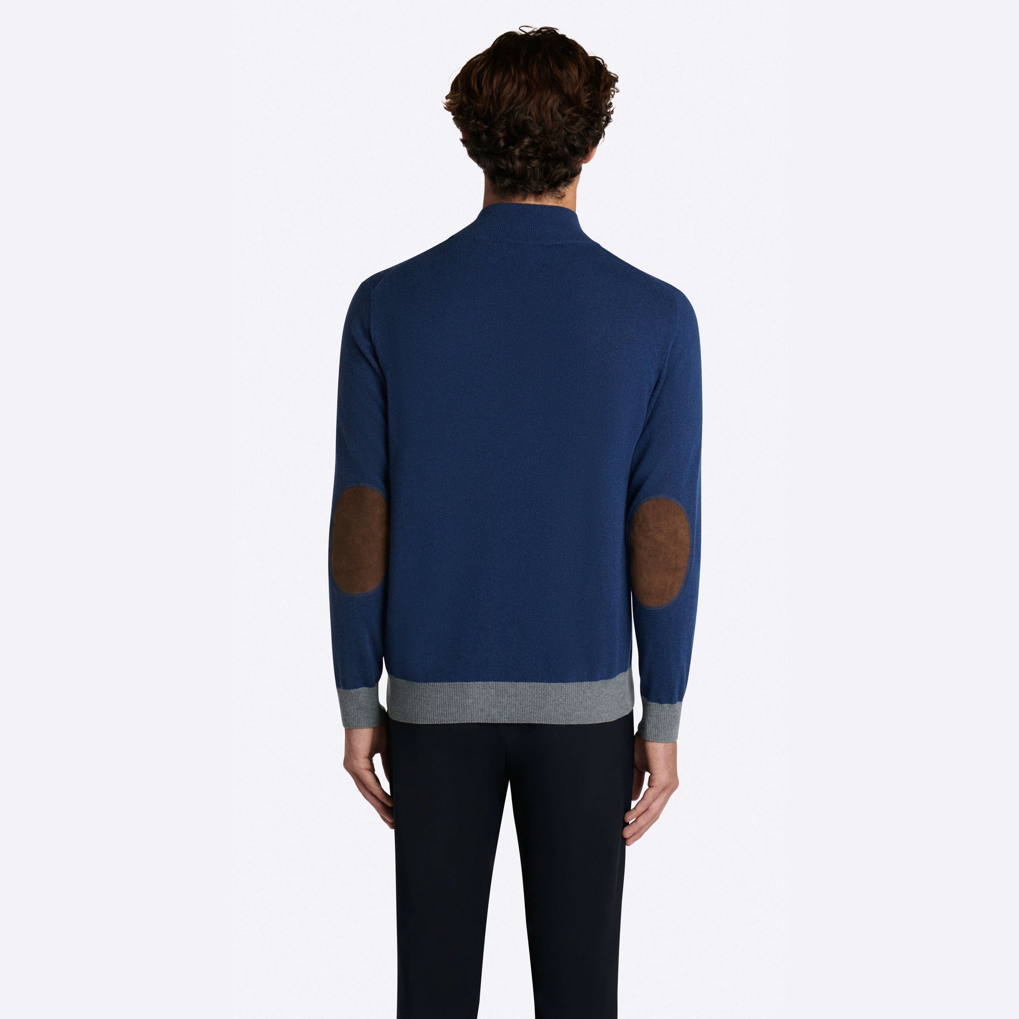 Solid Full Zip Mock Neck Sweater