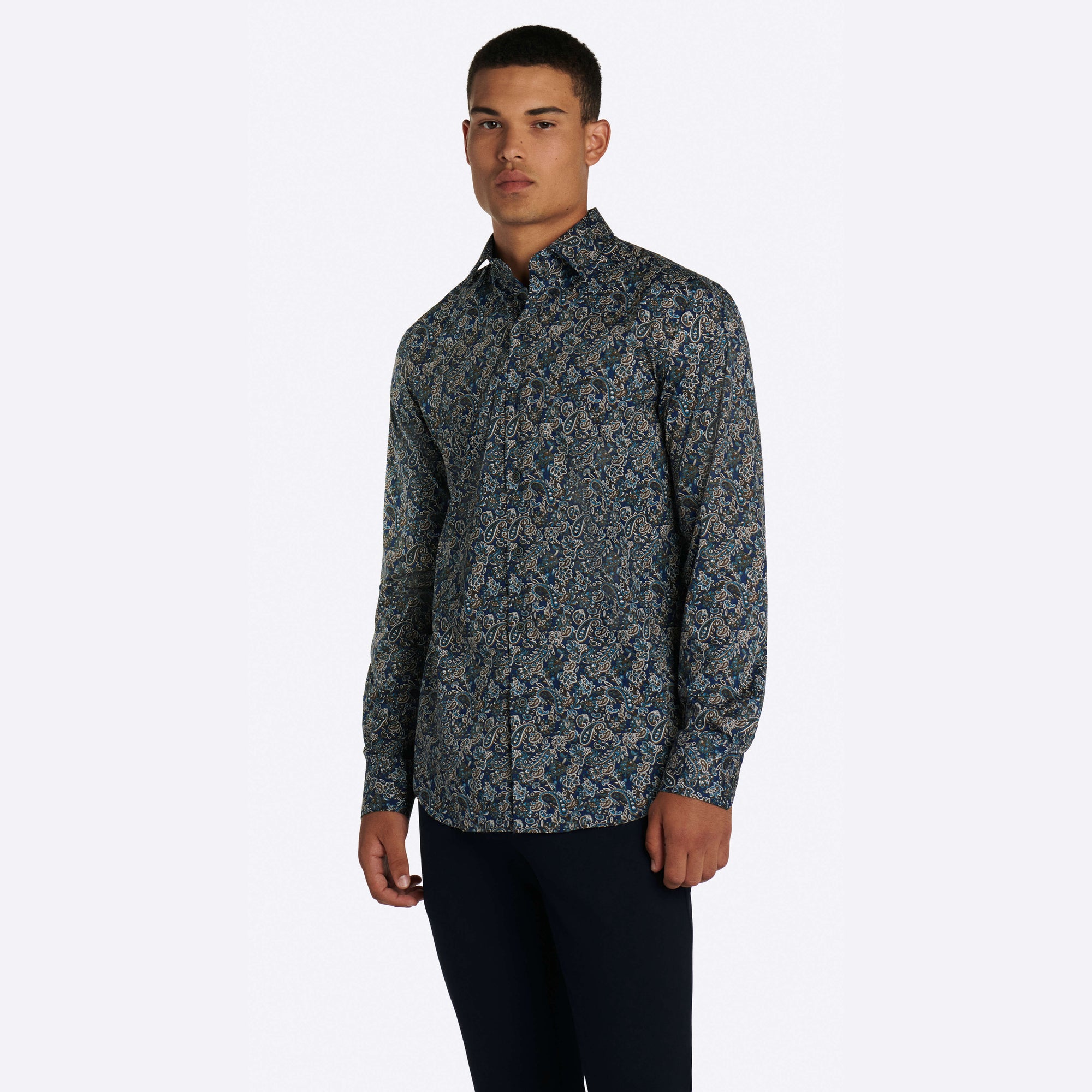 Paisley Print COMFORT STRETCH Cotton Shirt