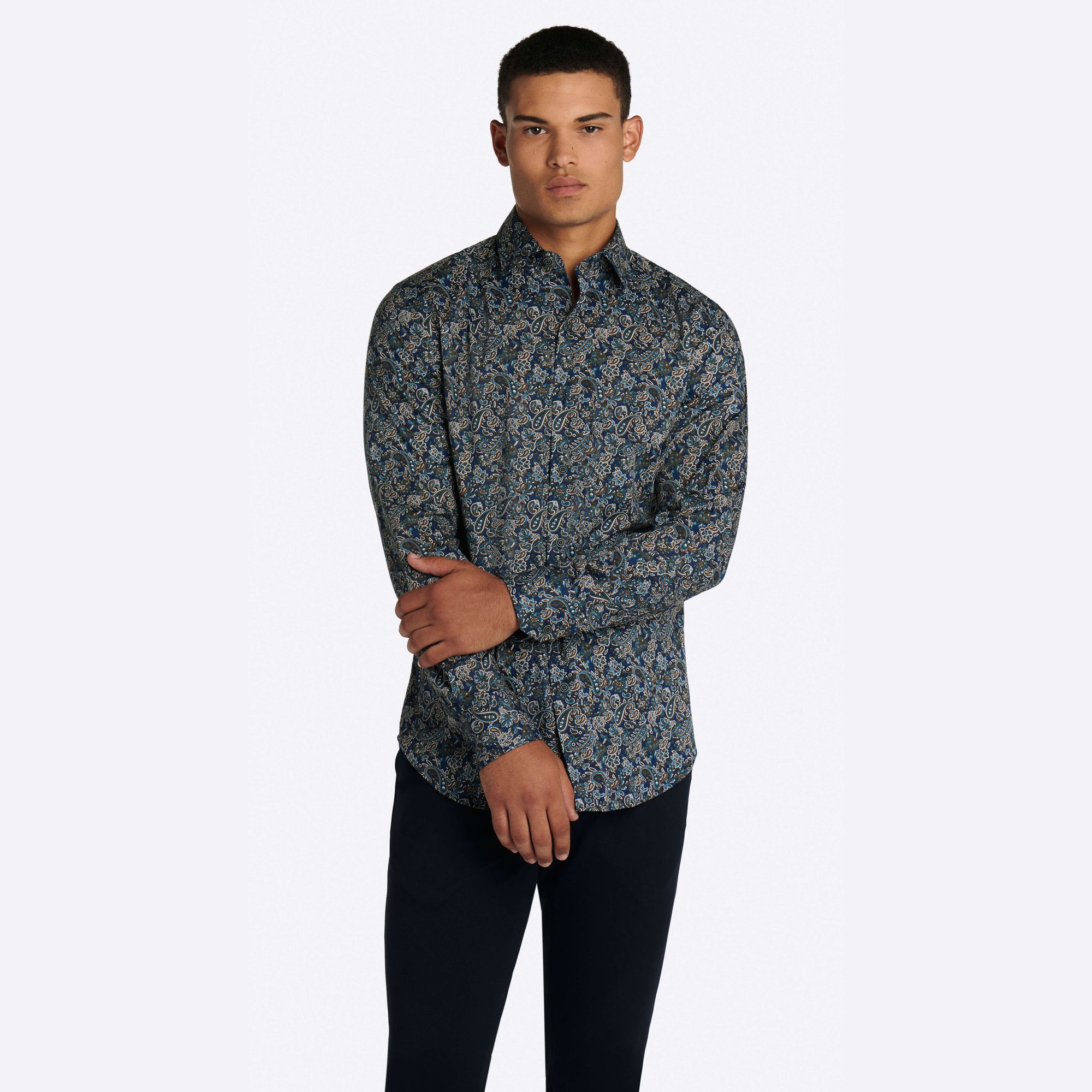 Paisley Print COMFORT STRETCH Cotton Shirt