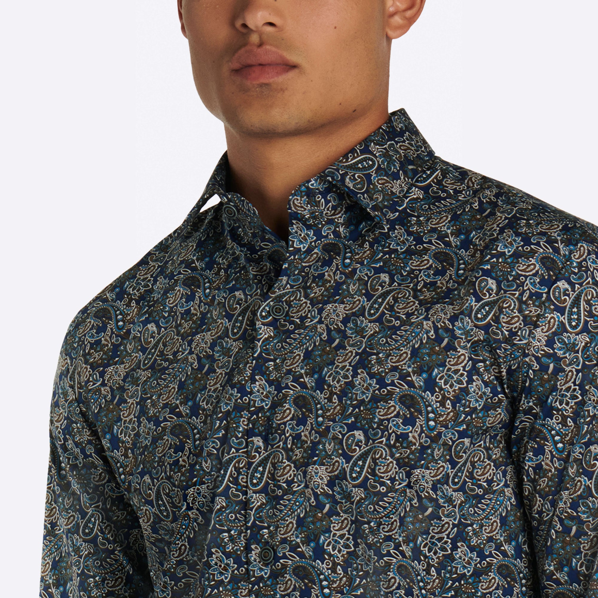 Paisley Print COMFORT STRETCH Cotton Shirt