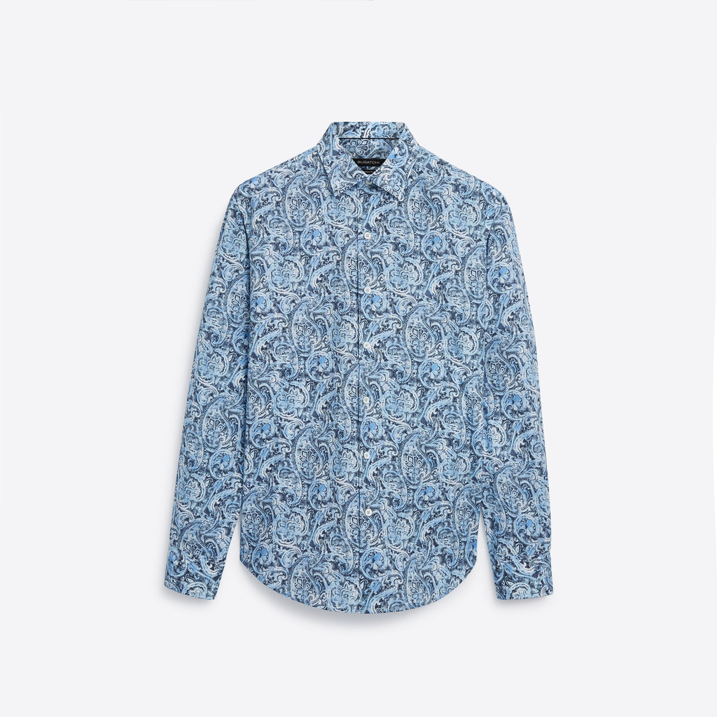 Paisley Print Cotton Shirt – BUGATCHI