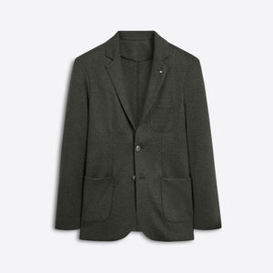 Melange Knit Two-Button Blazer