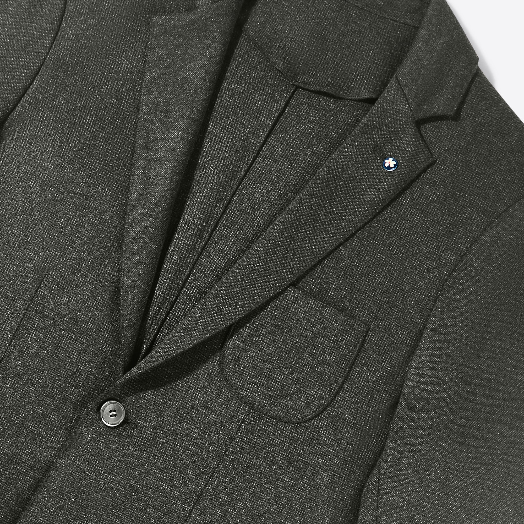 Melange Knit Two-Button Blazer