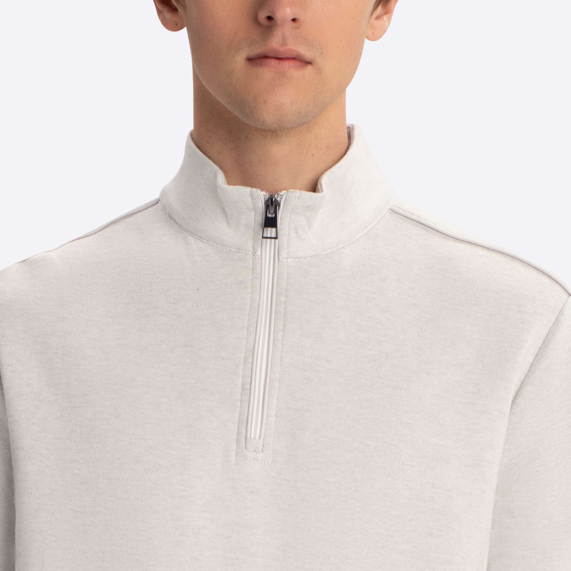 Quarter Zip Mock Neck Sweatshirt