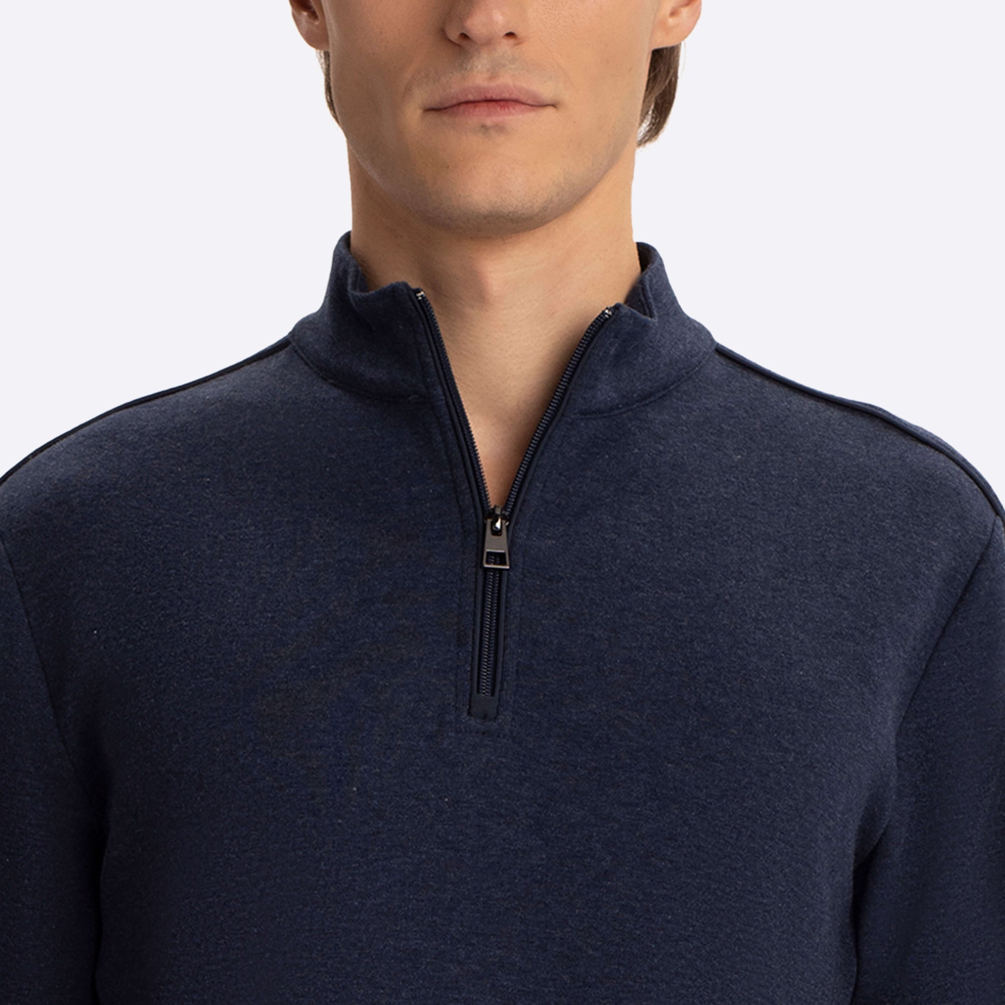 Quarter Zip Mock Neck Sweatshirt
