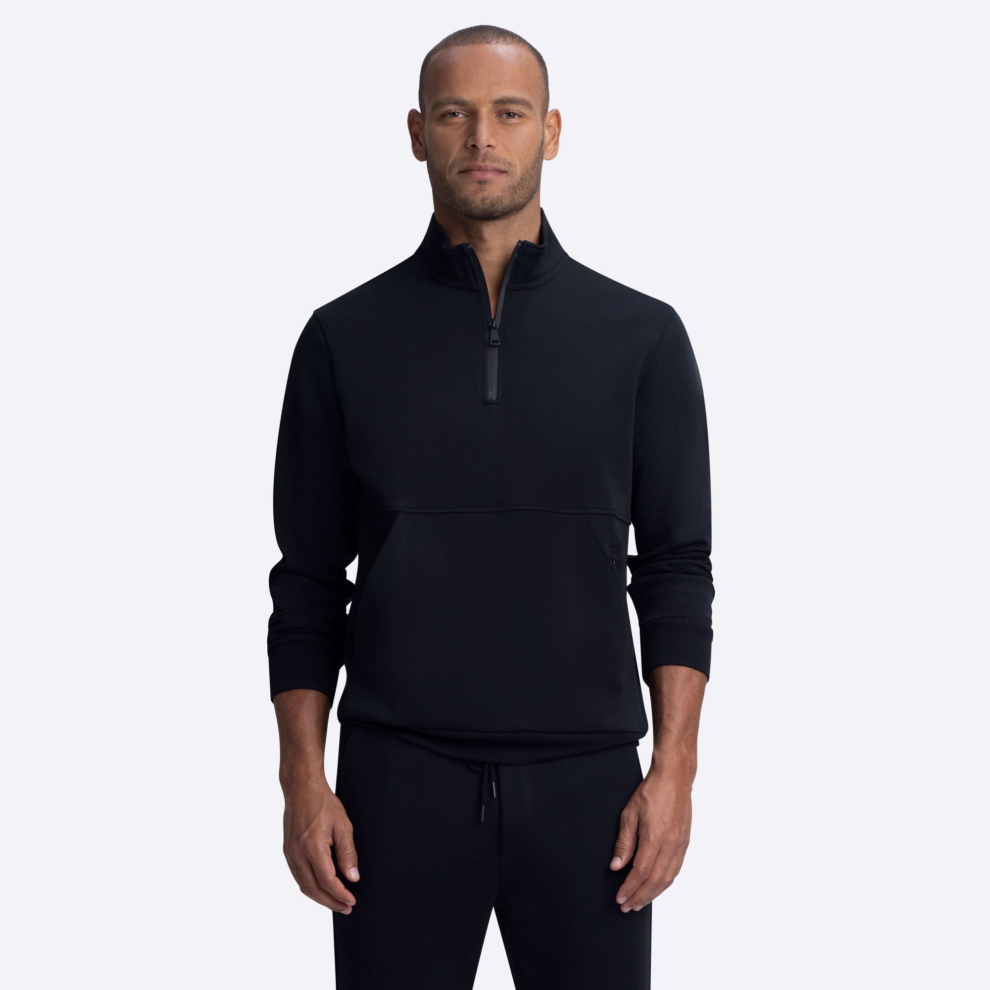 Quarter Zip Mock Neck Sweatshirt