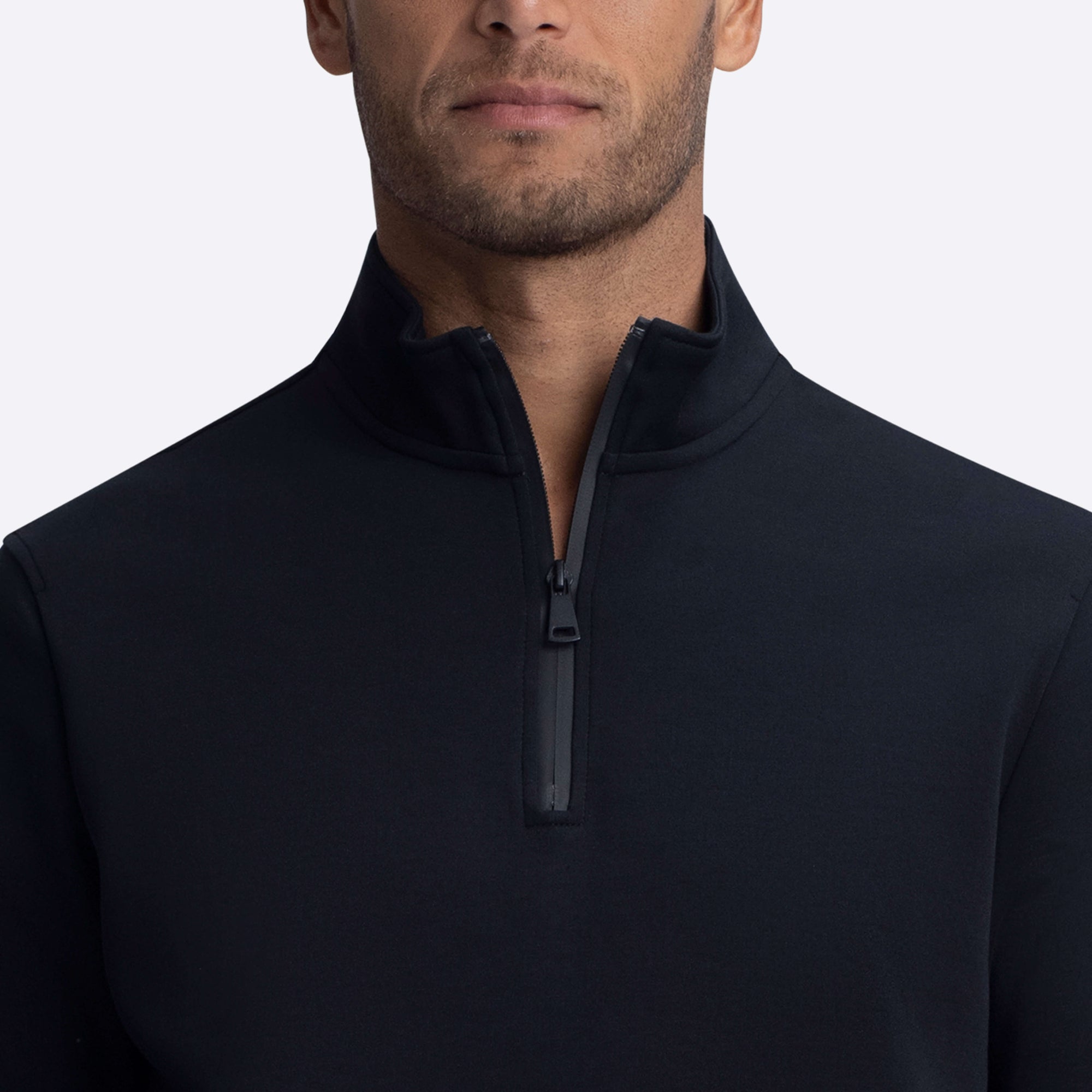 Quarter Zip Mock Neck Sweatshirt
