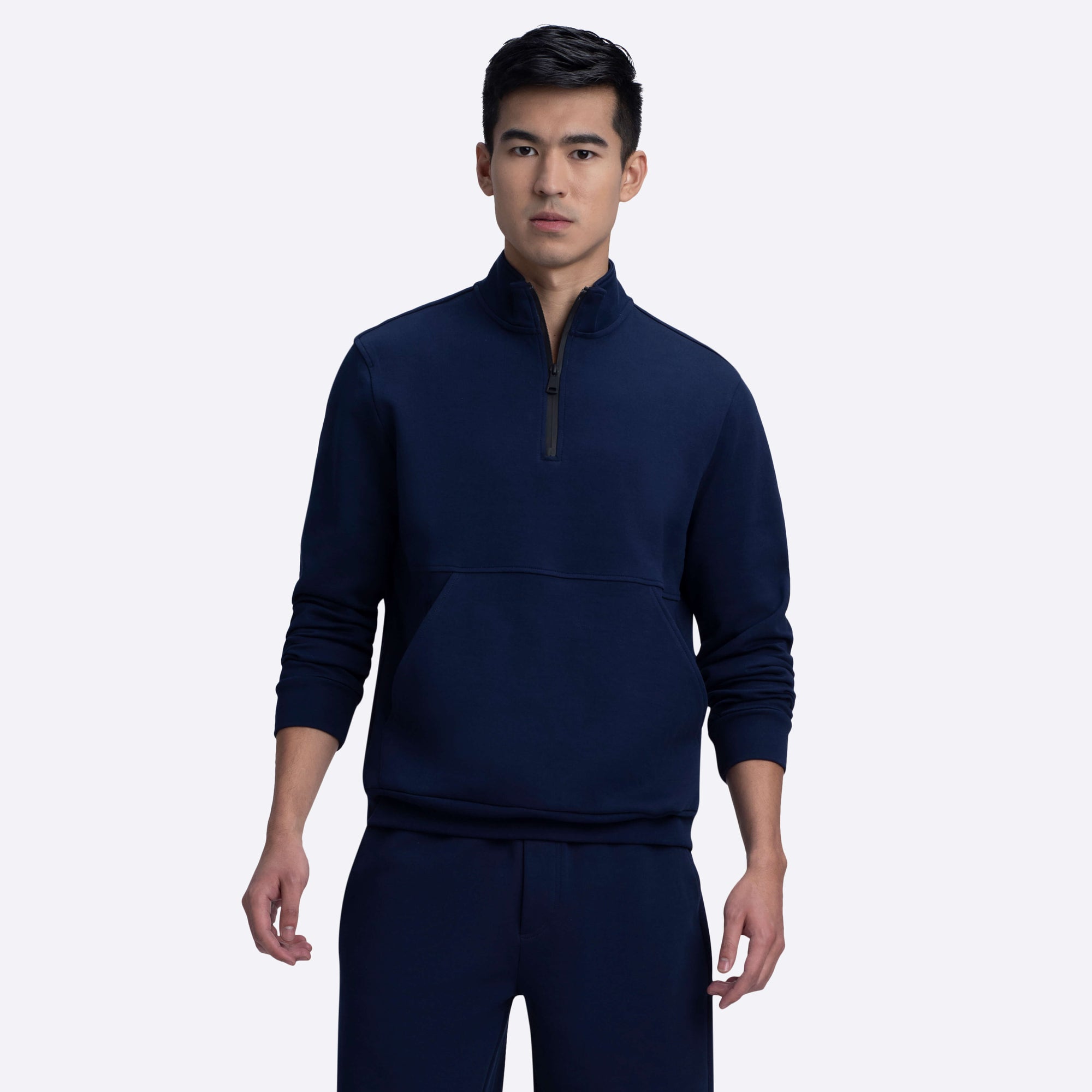Quarter Zip Mock Neck Sweatshirt