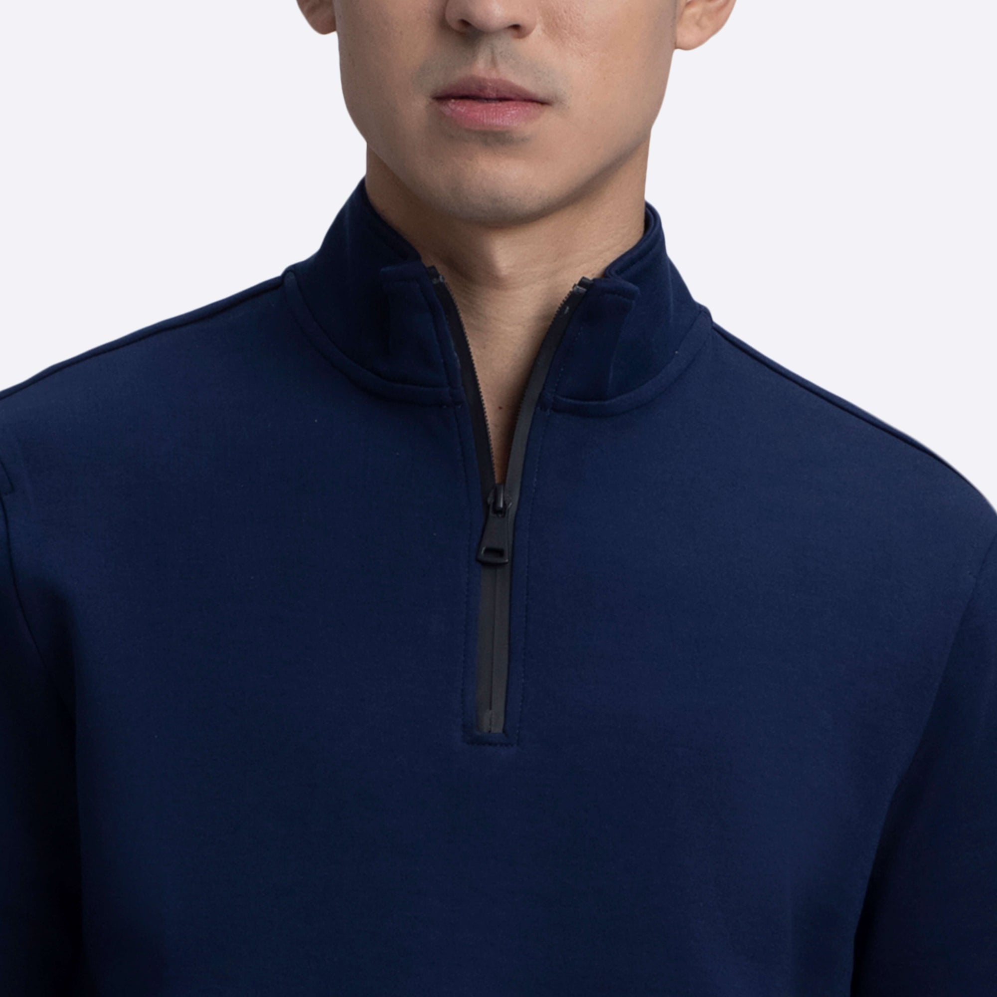 Quarter Zip Mock Neck Sweatshirt