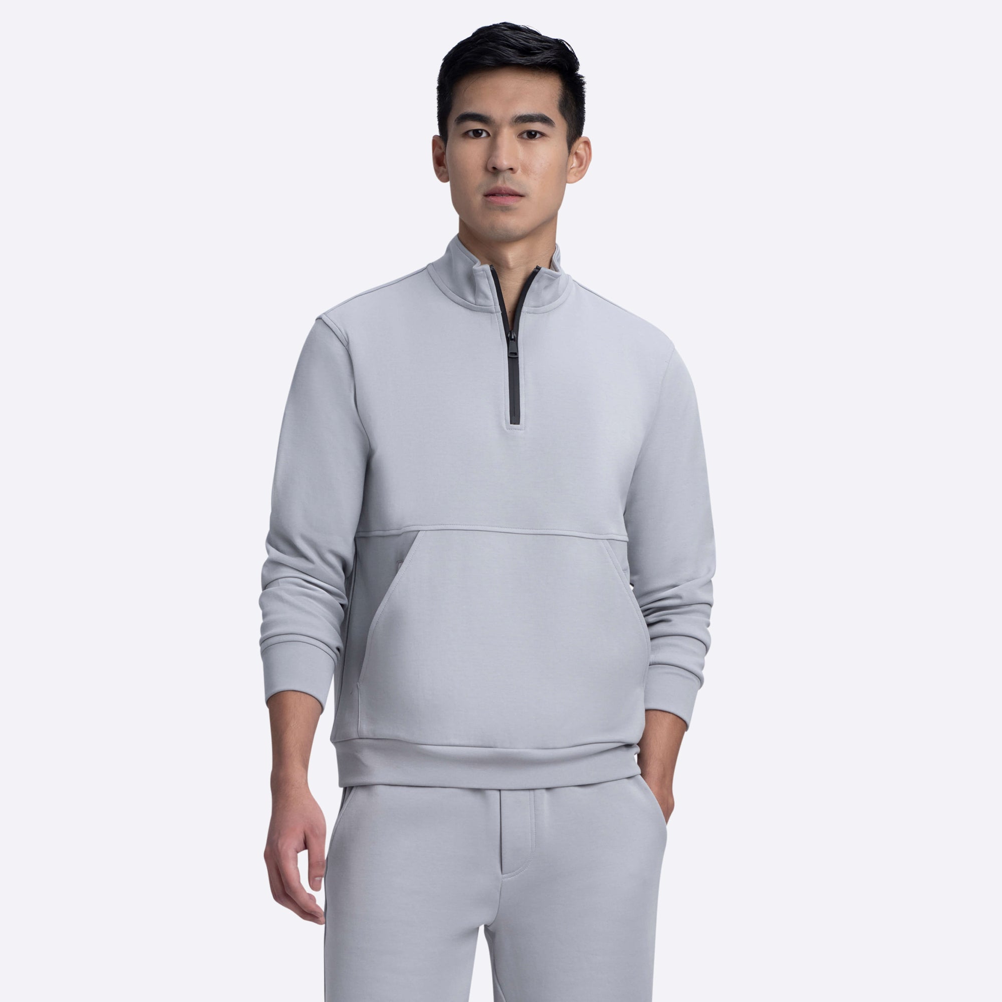 Quarter Zip Mock Neck Sweatshirt