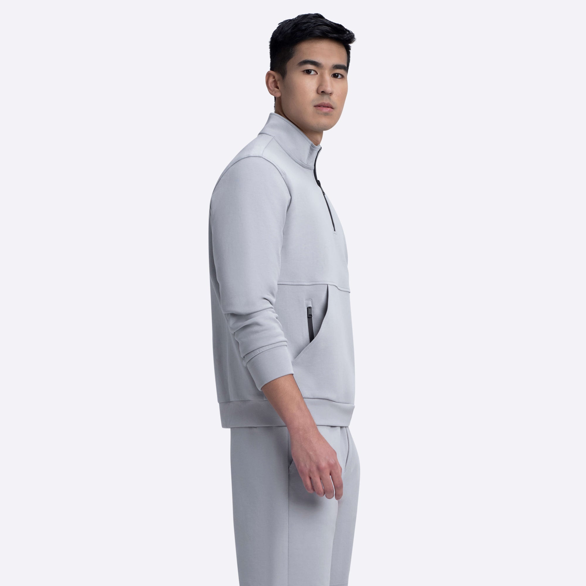 Quarter Zip Mock Neck Sweatshirt