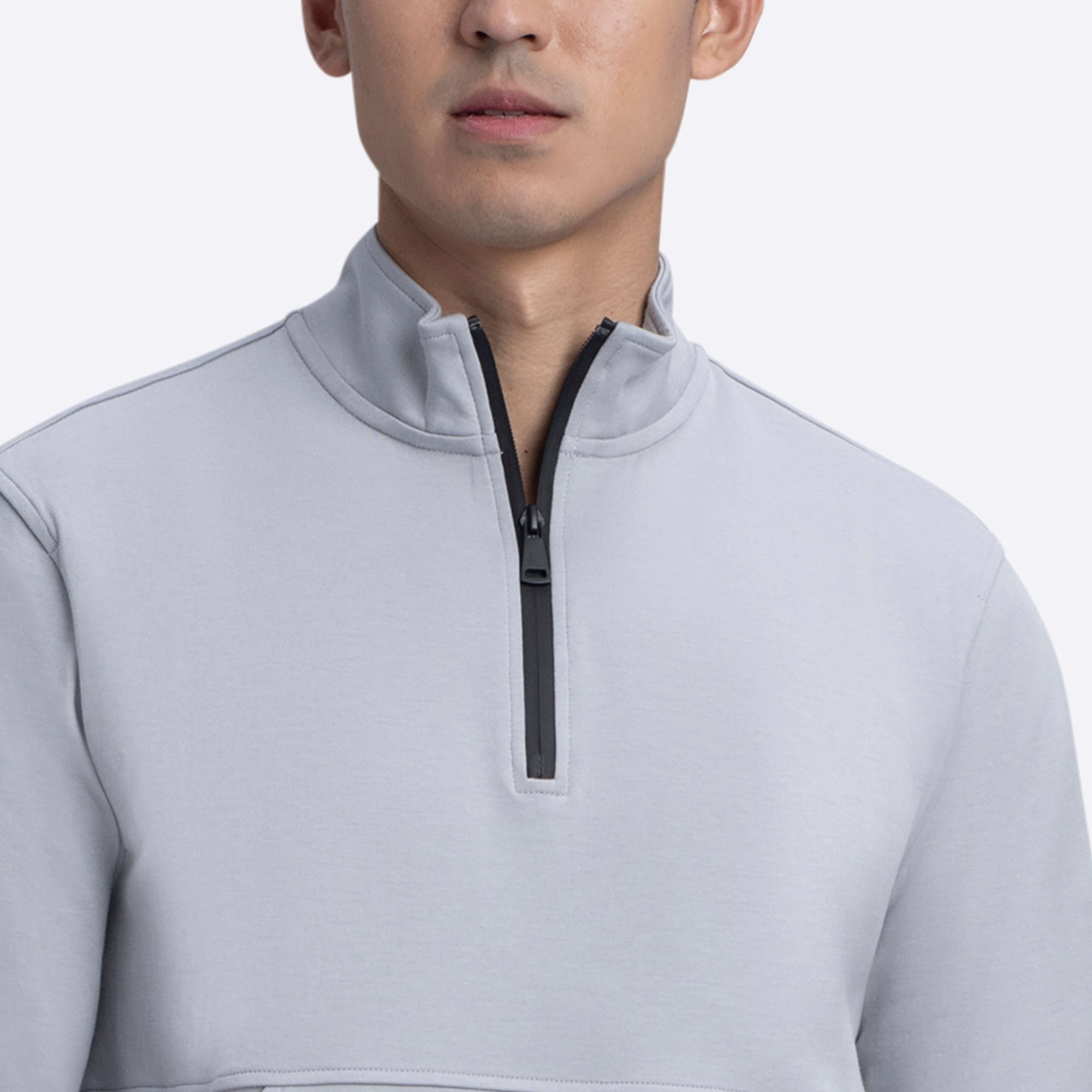 Quarter Zip Mock Neck Sweatshirt