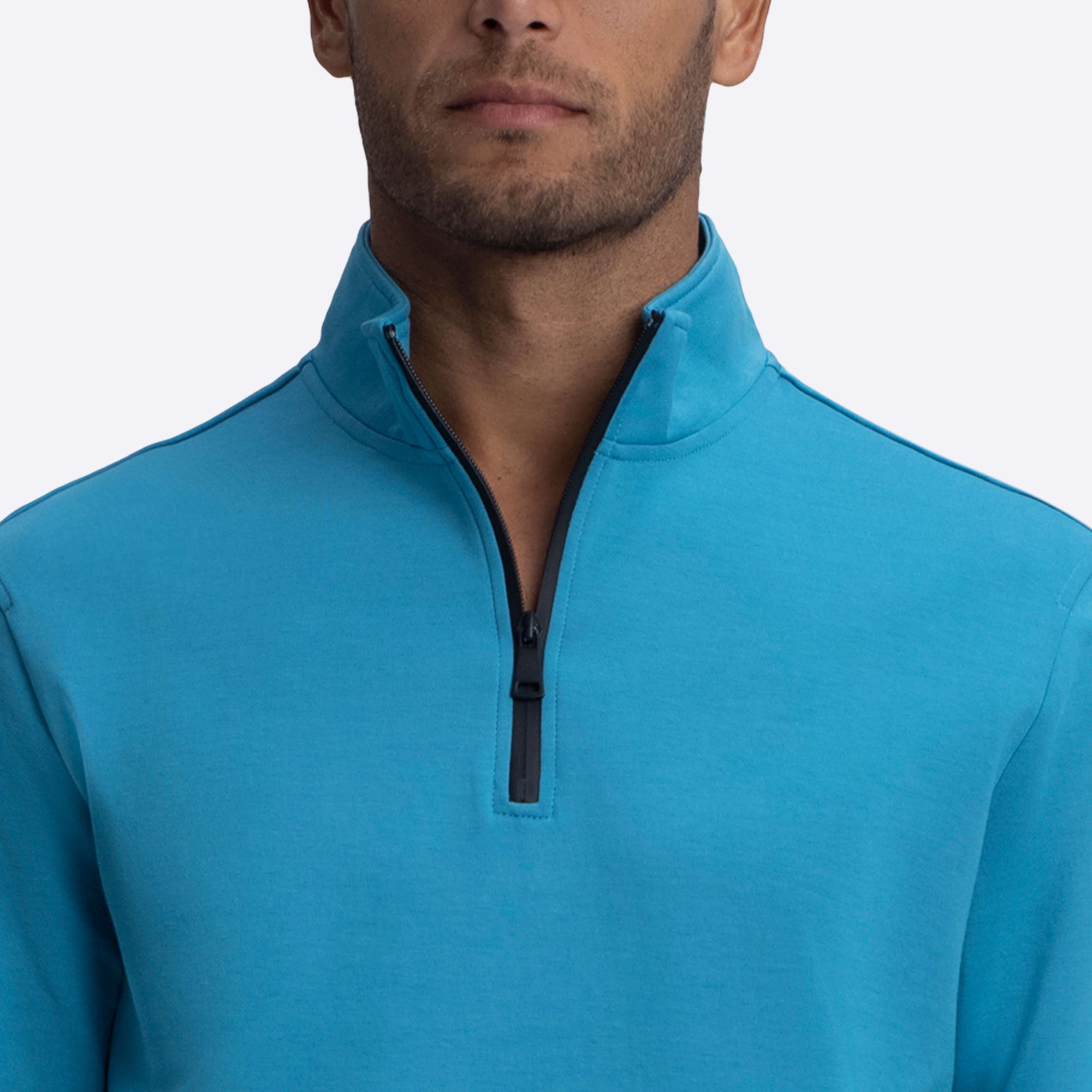 Quarter Zip Mock Neck Sweatshirt