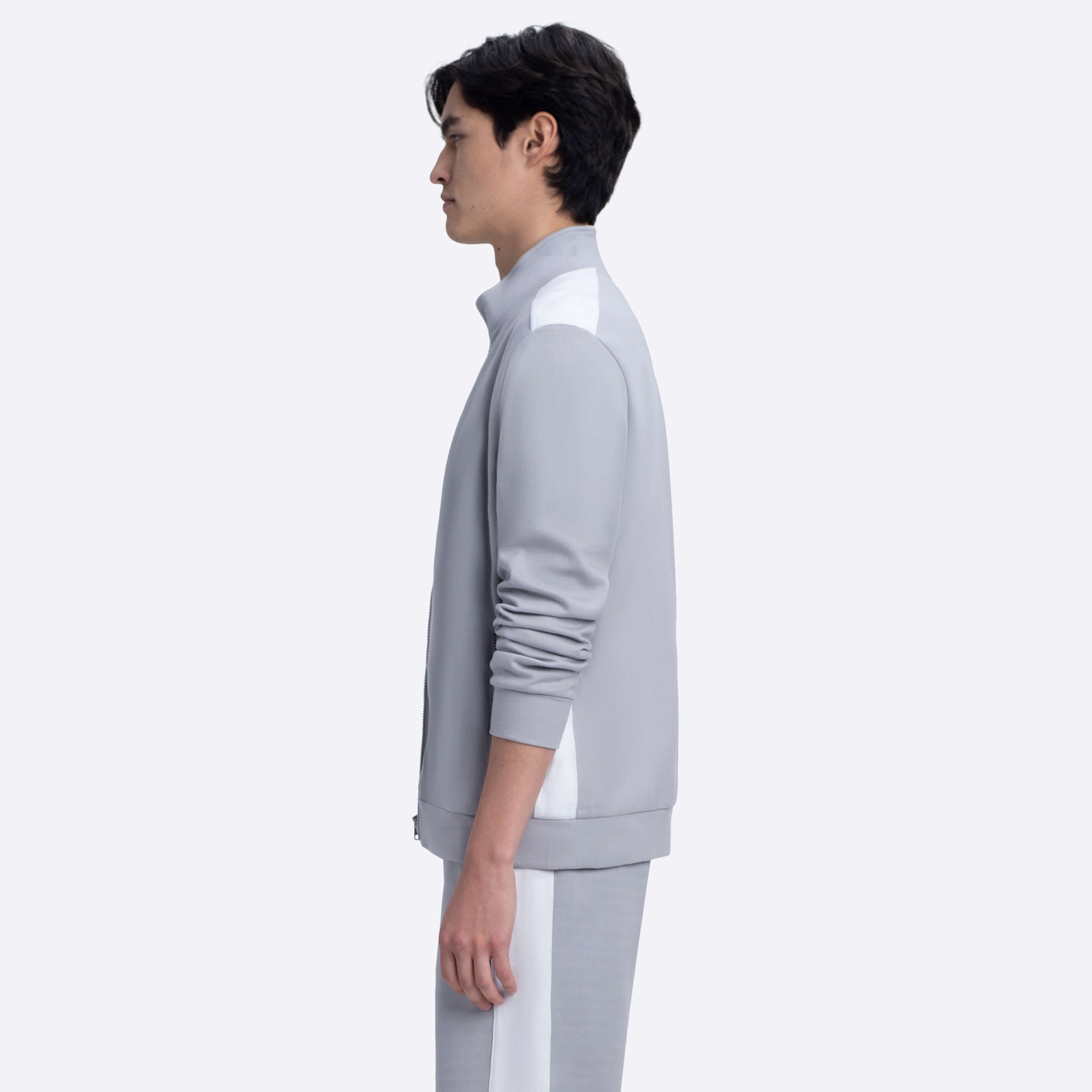 Full Zip Mock Neck Sweatshirt