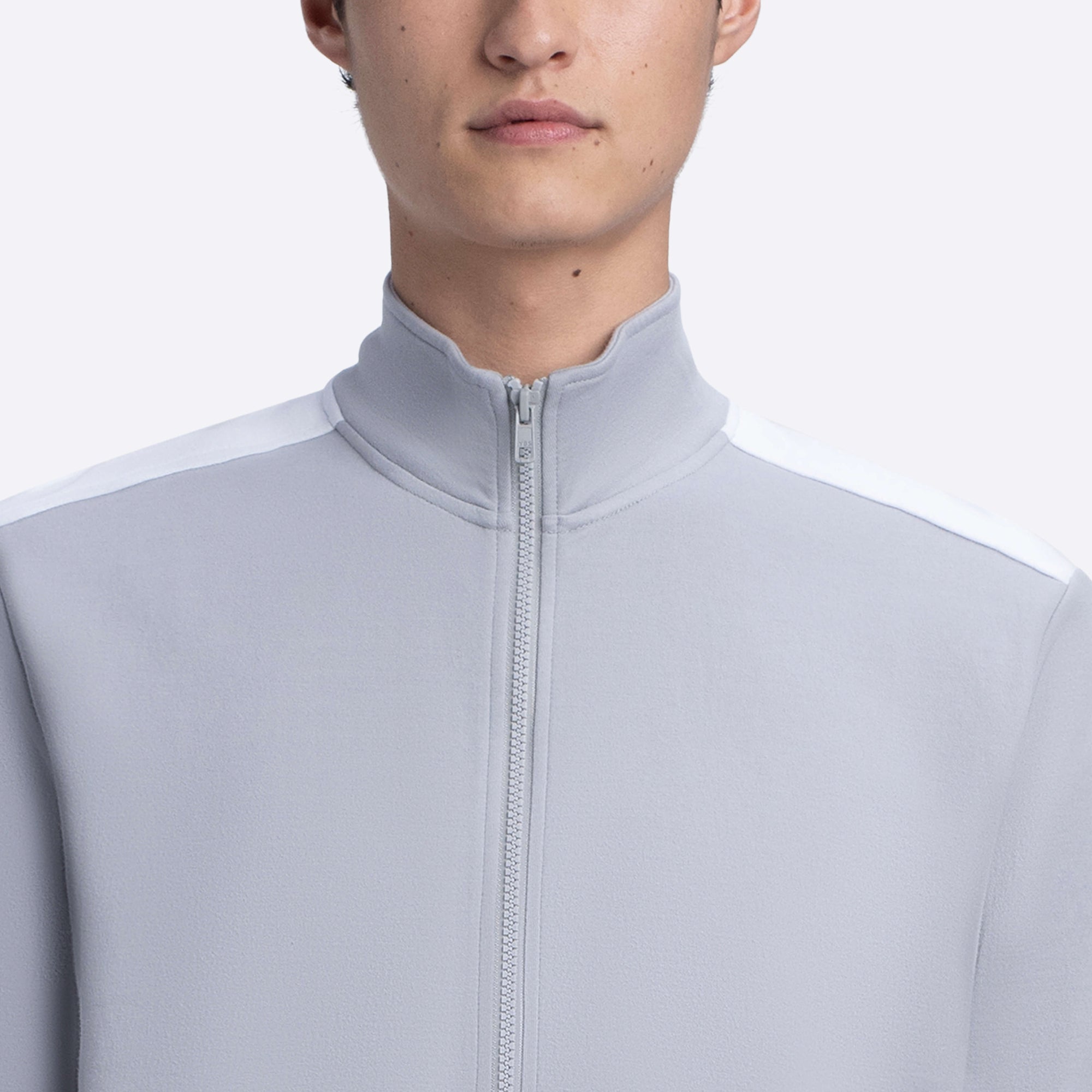 Full Zip Mock Neck Sweatshirt