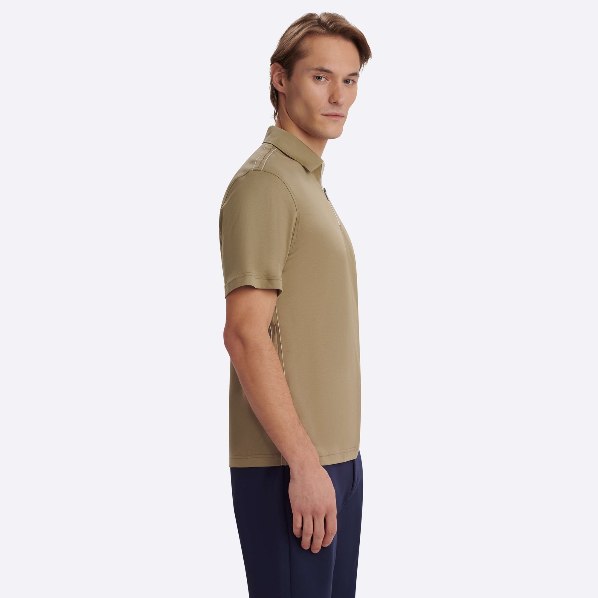 Short Sleeve Quarter Zip Polo