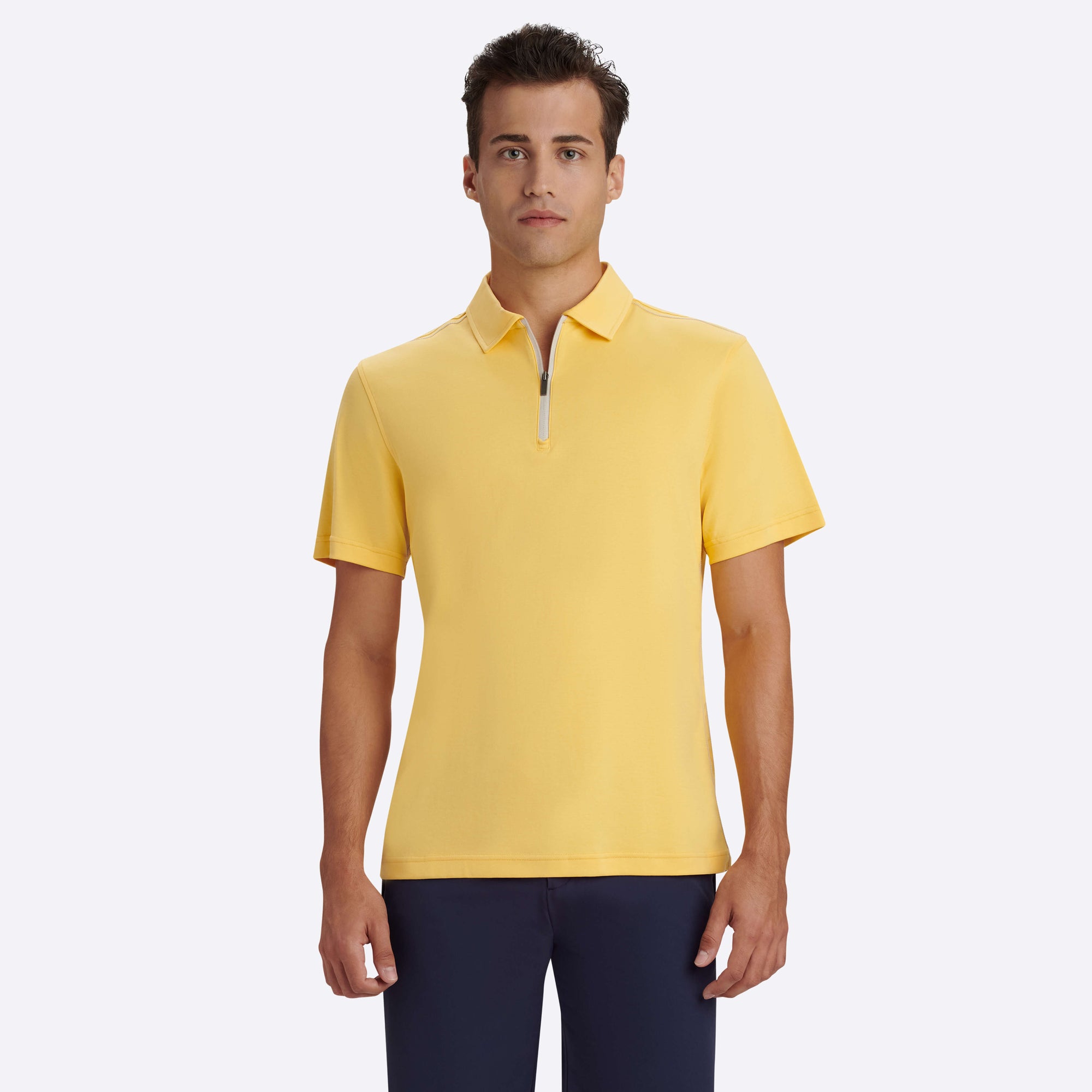 Short Sleeve Quarter Zip Polo