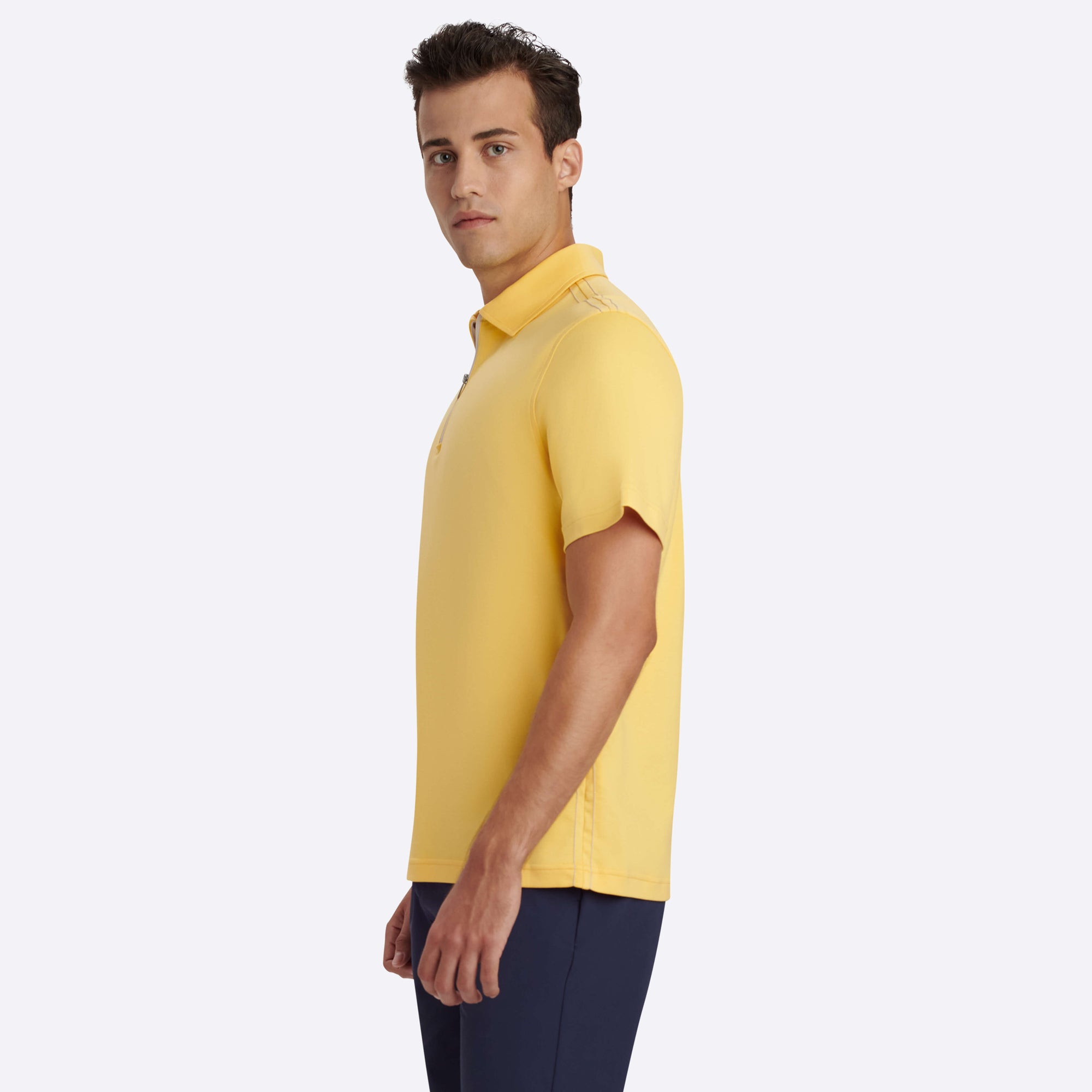 Short Sleeve Quarter Zip Polo