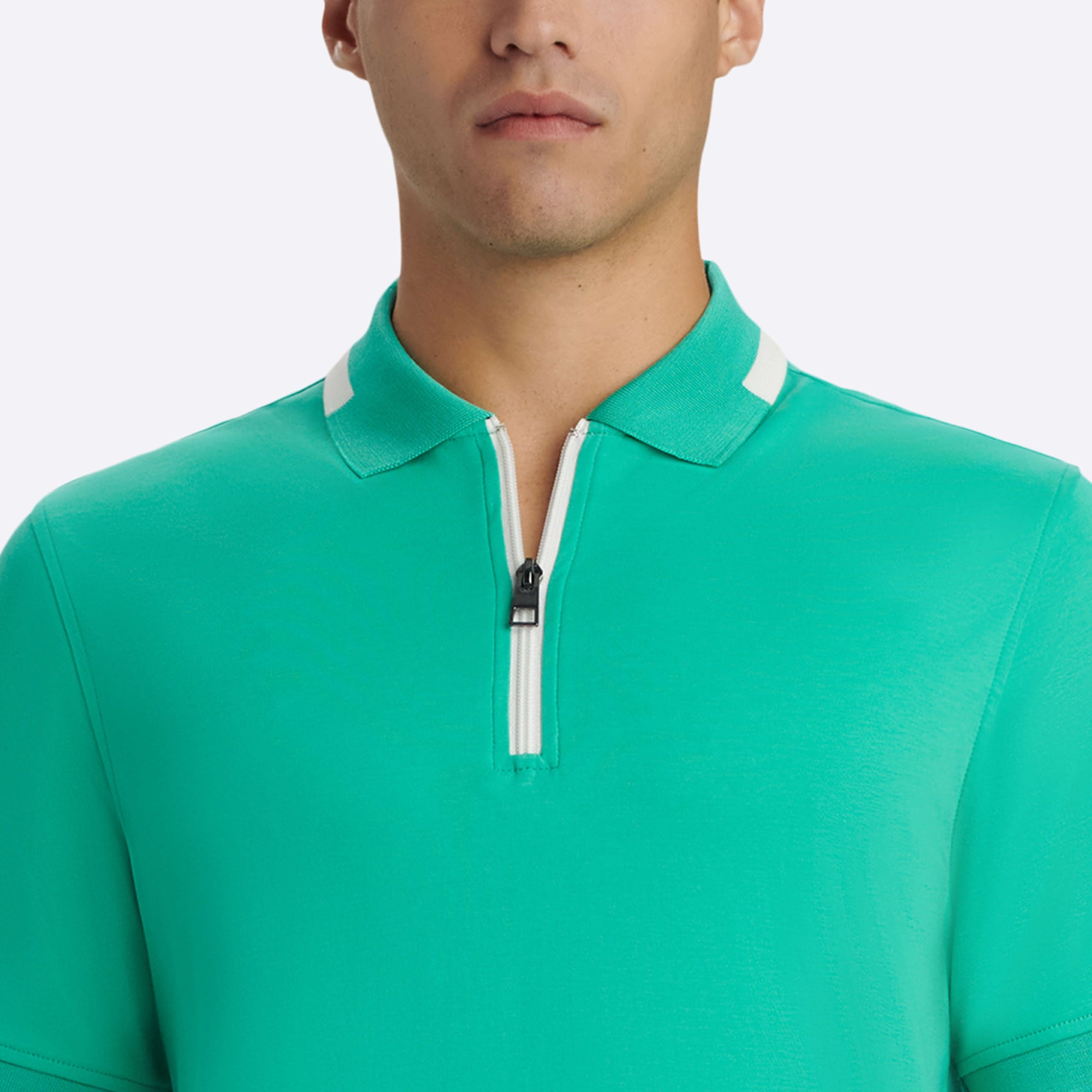Short Sleeve Quarter Zip Polo