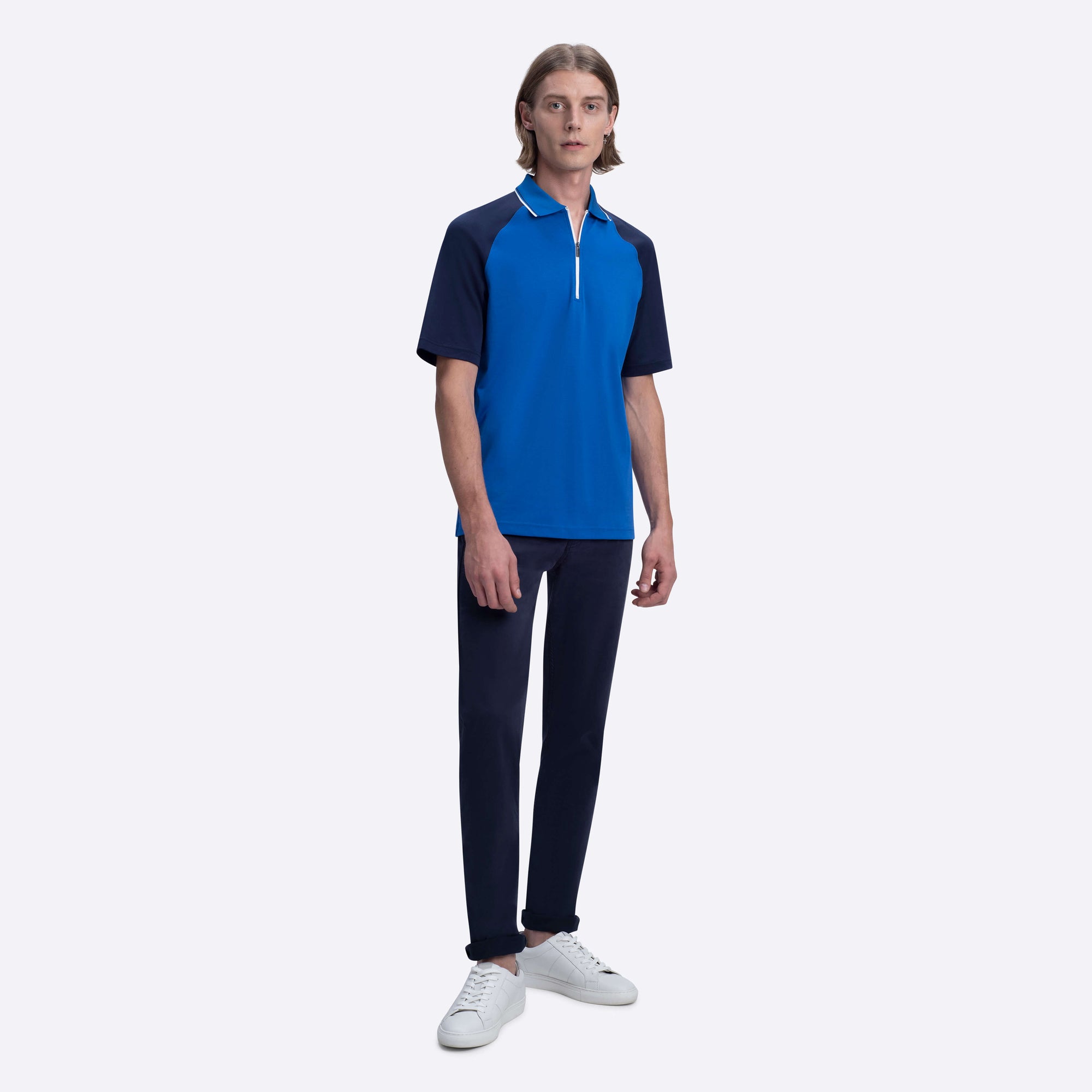 Short Sleeve Quarter Zip Polo
